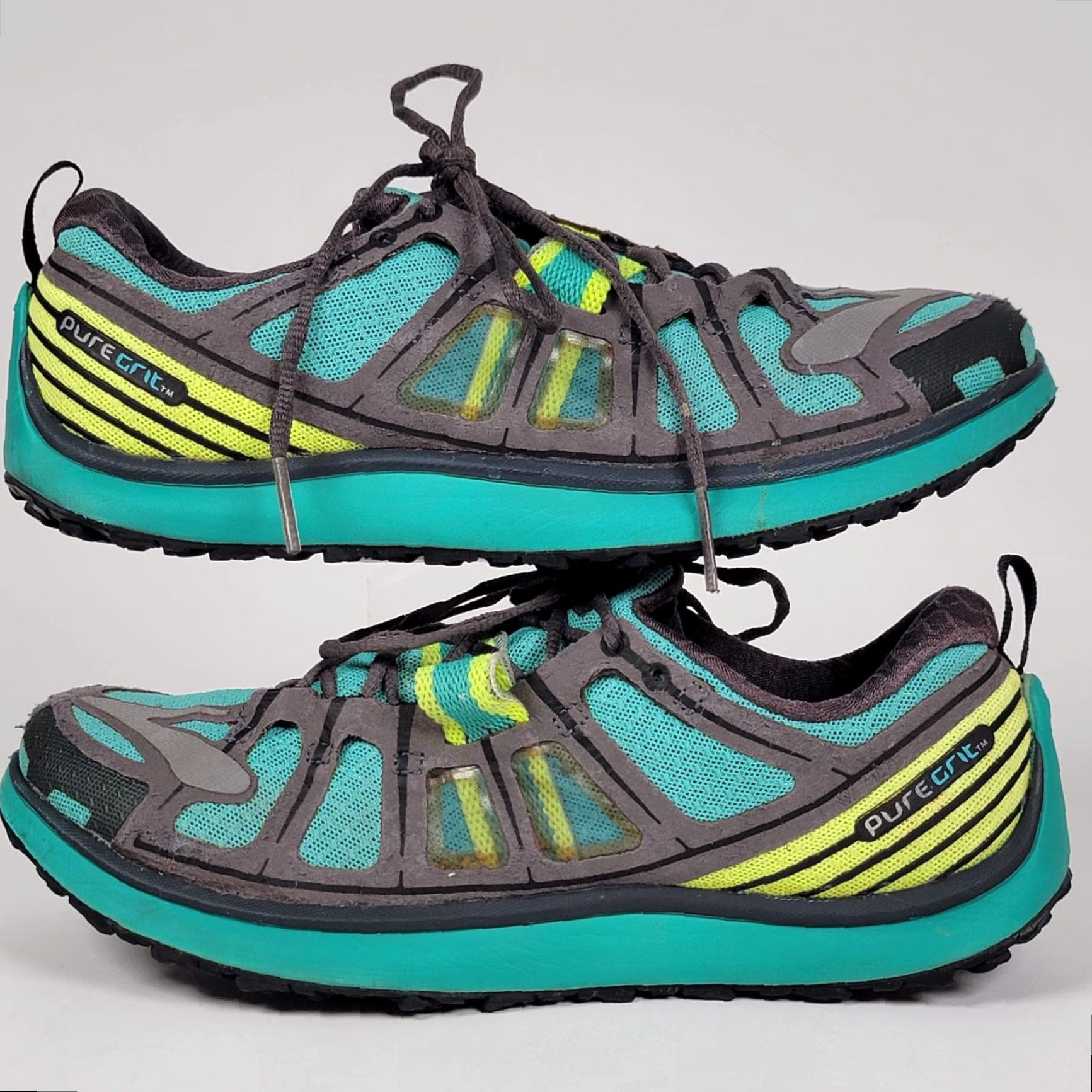 Brooks Brooks PureGrit Womens Size 9 US 40.5 Teal Blue Yellow Trail Running Sneakers Nike? No, Brooks. Size US 9 / IT 39 - 5 Thumbnail