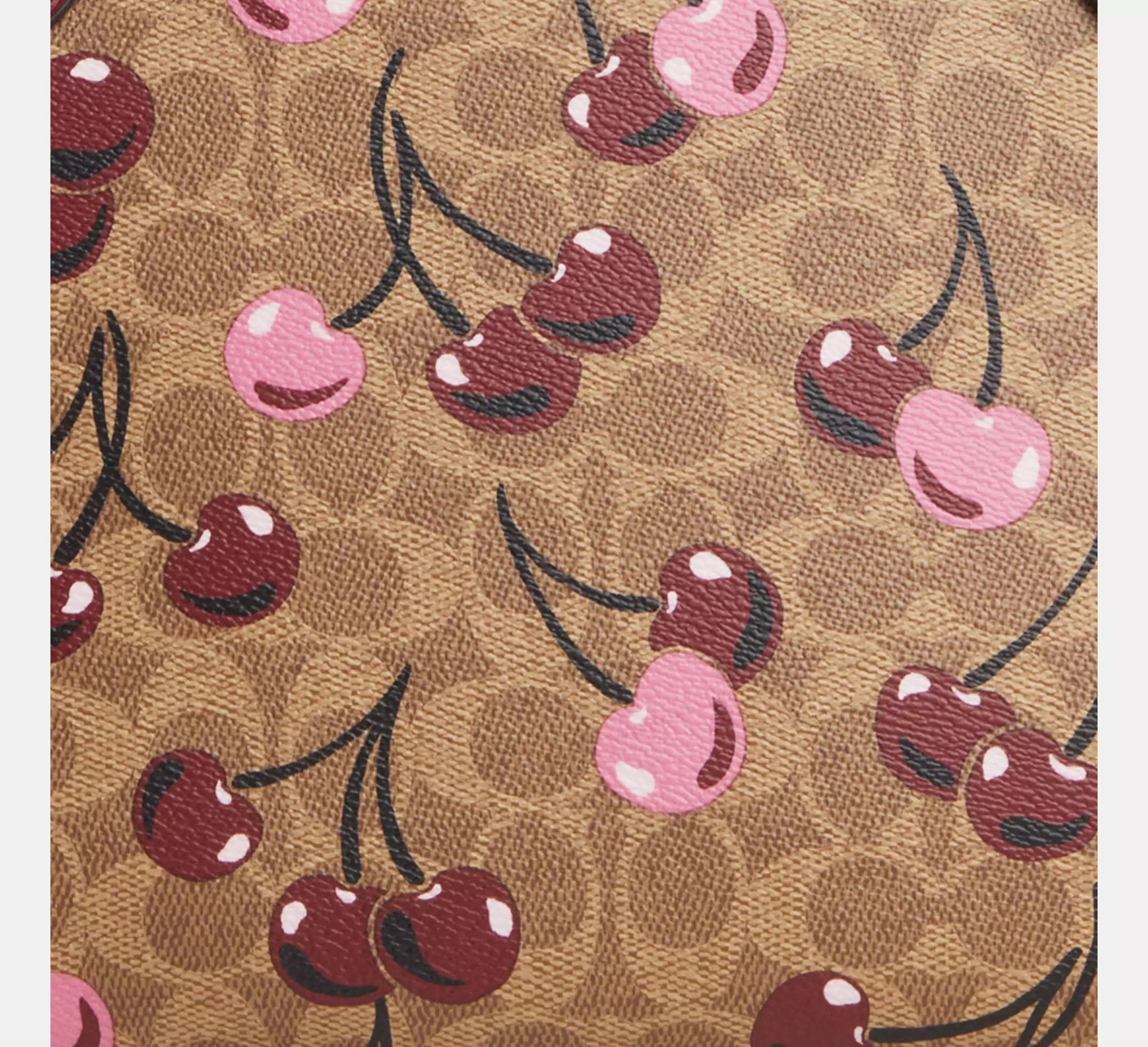 Coach 🍒 Gallery Tote Bag In Signature Canvas With Cherry CAA71 Size ONE SIZE - 11 Thumbnail