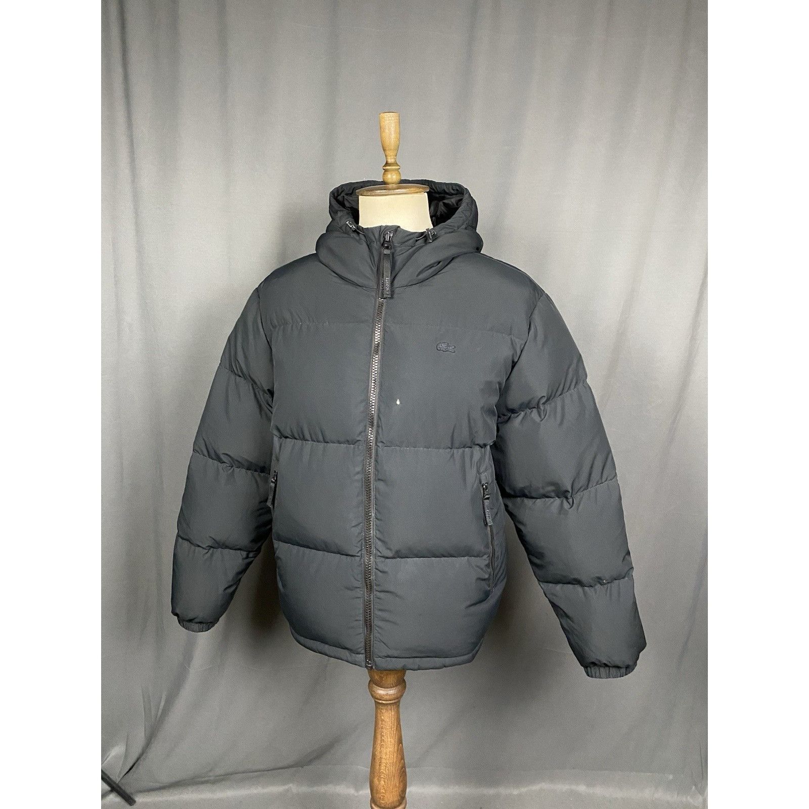 Lacoste Lacoste Big Logo Men's Black Down Insulated Puffer Jacket Si Size US XL / EU 56 / 4 - 7 Thumbnail