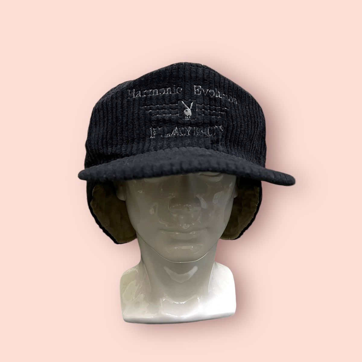 Playboy VINTAGE PLAYBOY EAR FLAP CORDUROY TRAPPER HAT Size ONE SIZE - 9 Thumbnail