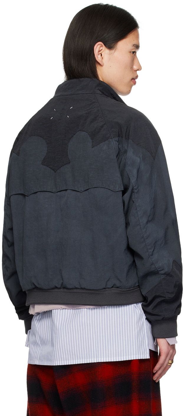 Maison Margiela MAISON MARGIELA Navy Stand Collar Bomber Jacket Size US L / EU 52-54 / 3 - 11 Thumbnail