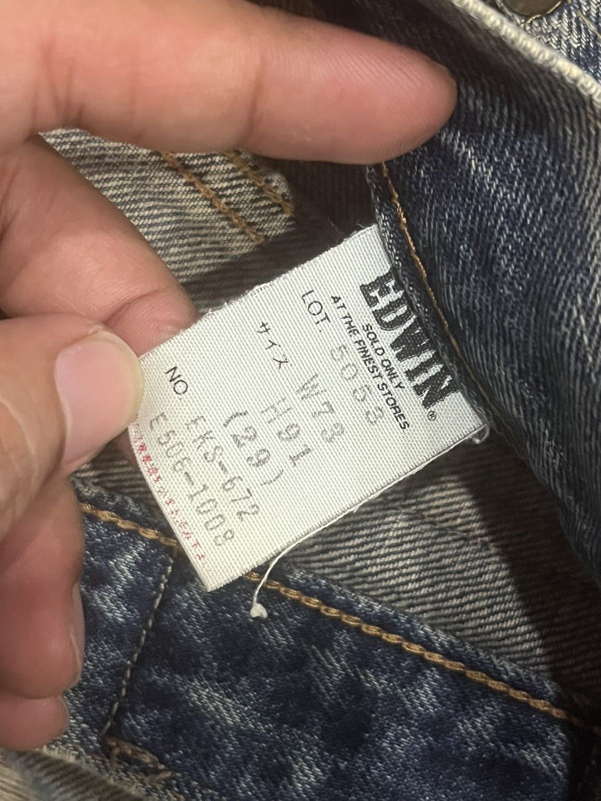 No Faith Studios Edwin 505XX Blue Faded Washed Distressed Selvedge Jeans Size US 29 - 19 Thumbnail