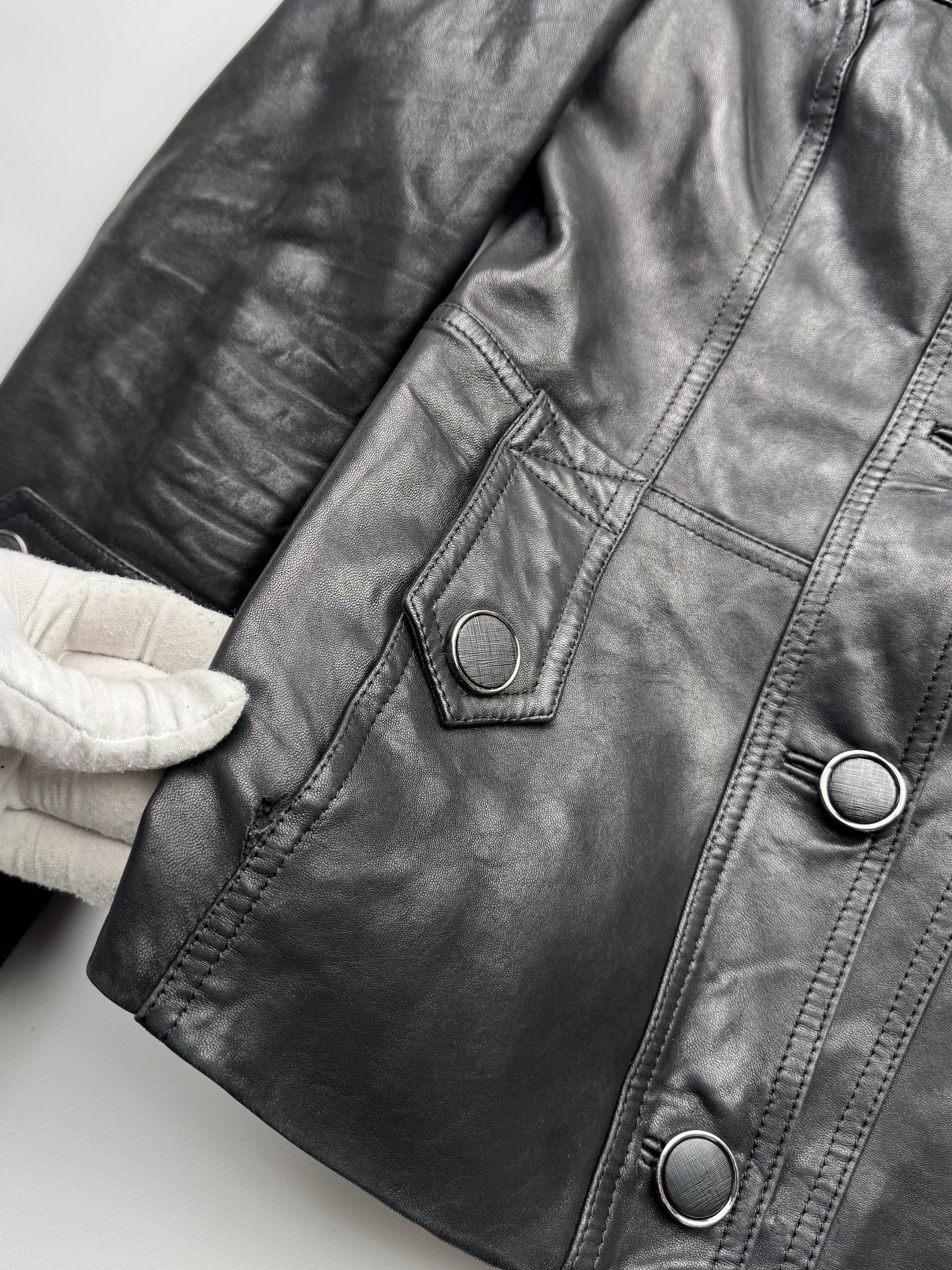 Vintage Vintage Leather Jacket With Straps B495(V51)E2 Size M / US 6-8 / IT 42-44 - 5 Thumbnail