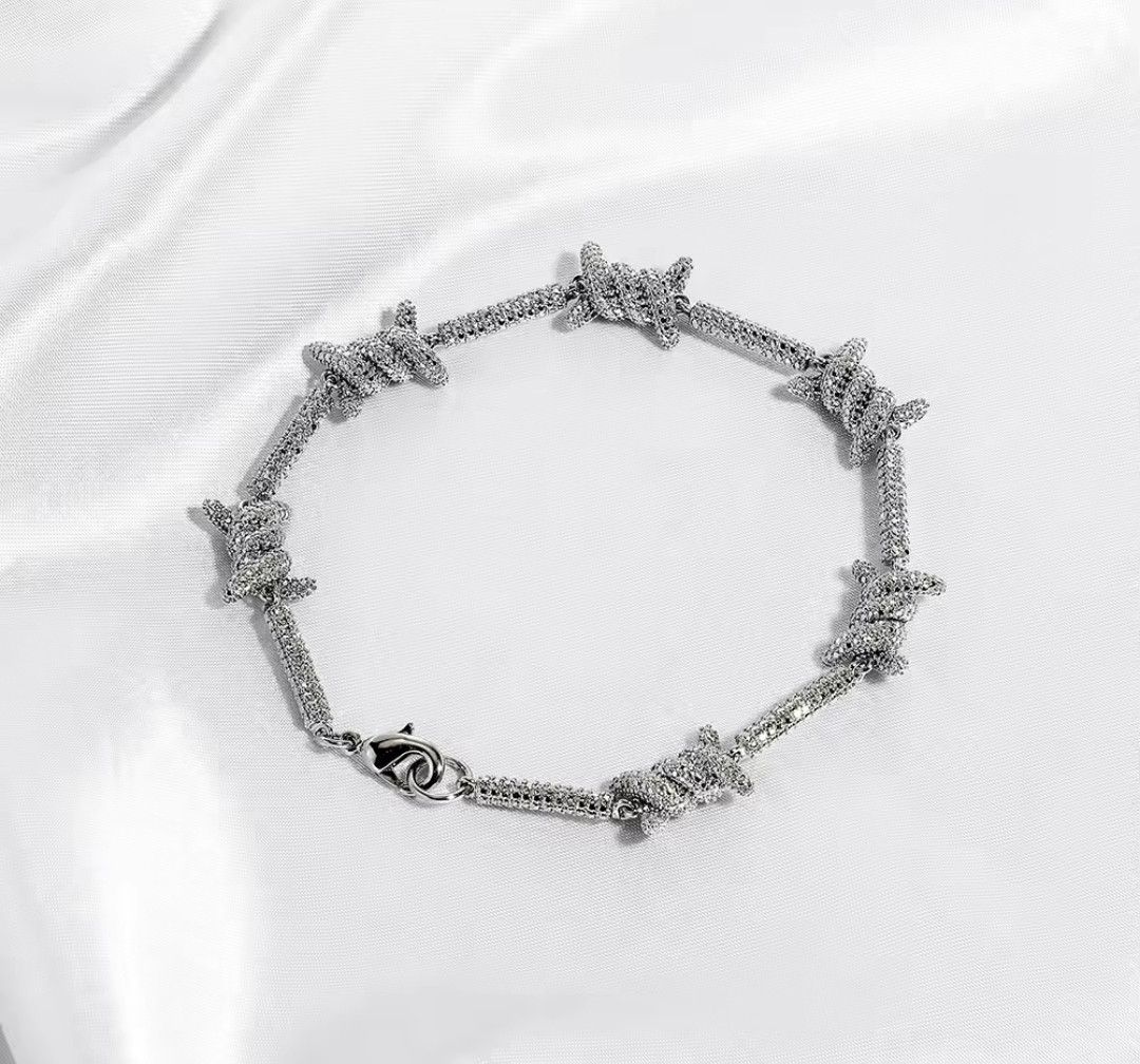 Other Bling Lux Barb Wire Hip Hop Bracelet 7-8inch Size ONE SIZE - 2 Thumbnail