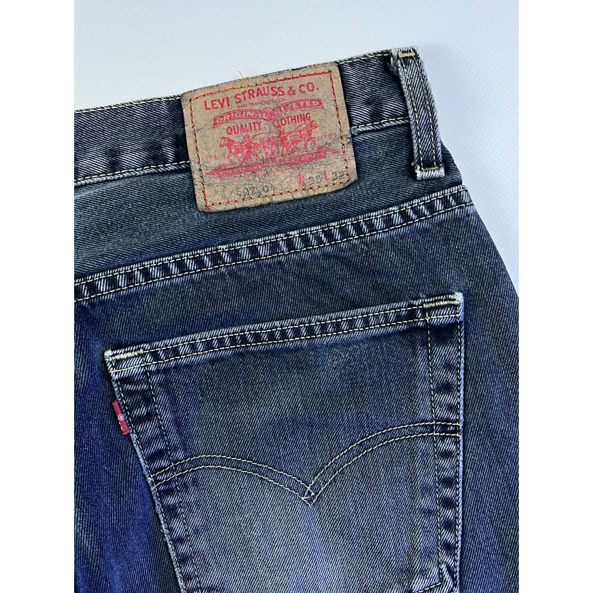 Levi's × Vintage Levis Vintage Faded Jeans 505 Regular Fit 33x32 Mens Denim C Size US 33 - 4 Thumbnail