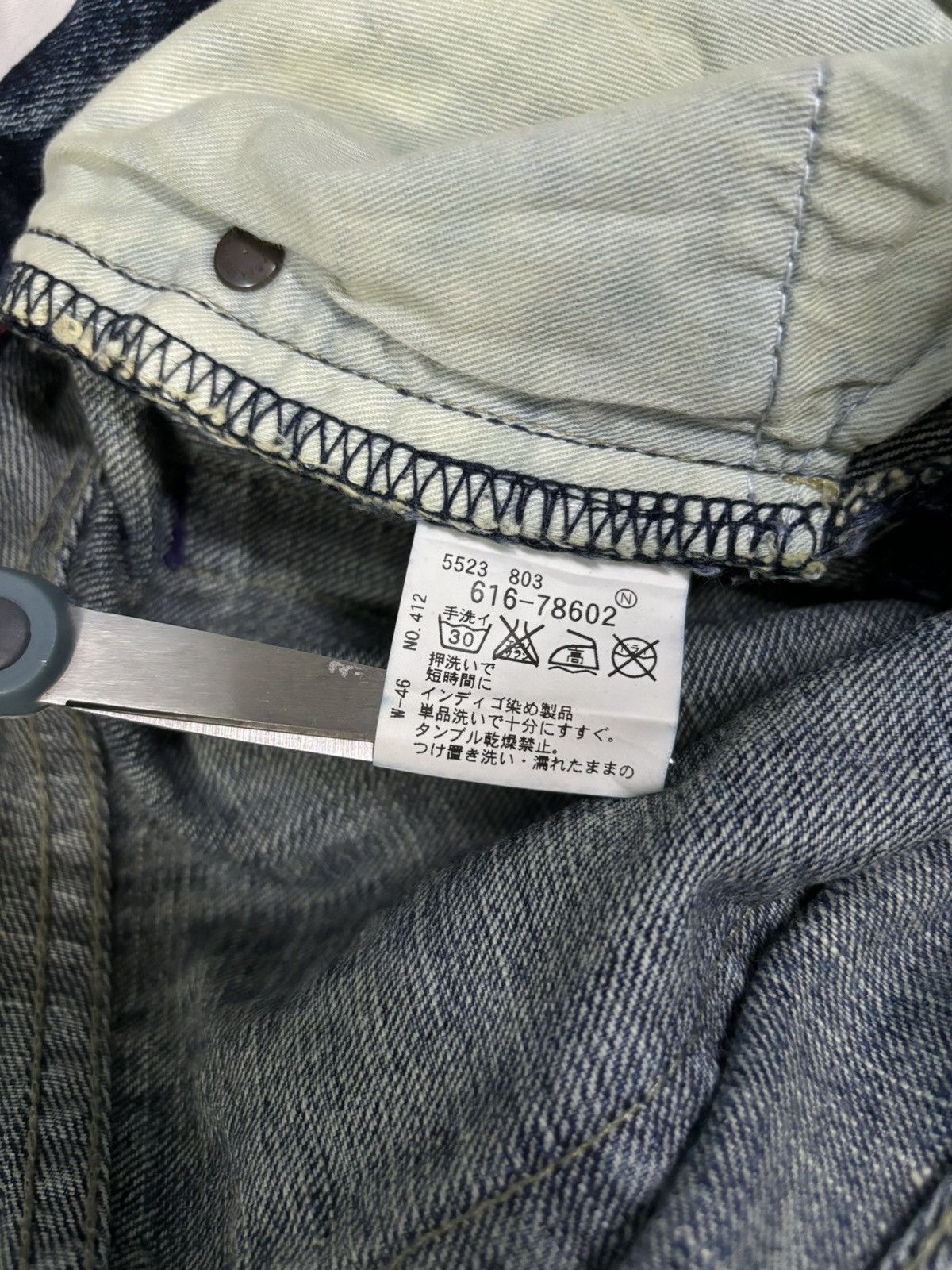 Number (N)ine Vintage Takeo Kikuchi Stitched Clawmark Loose Straight Jeans Size US 31 - 19 Thumbnail