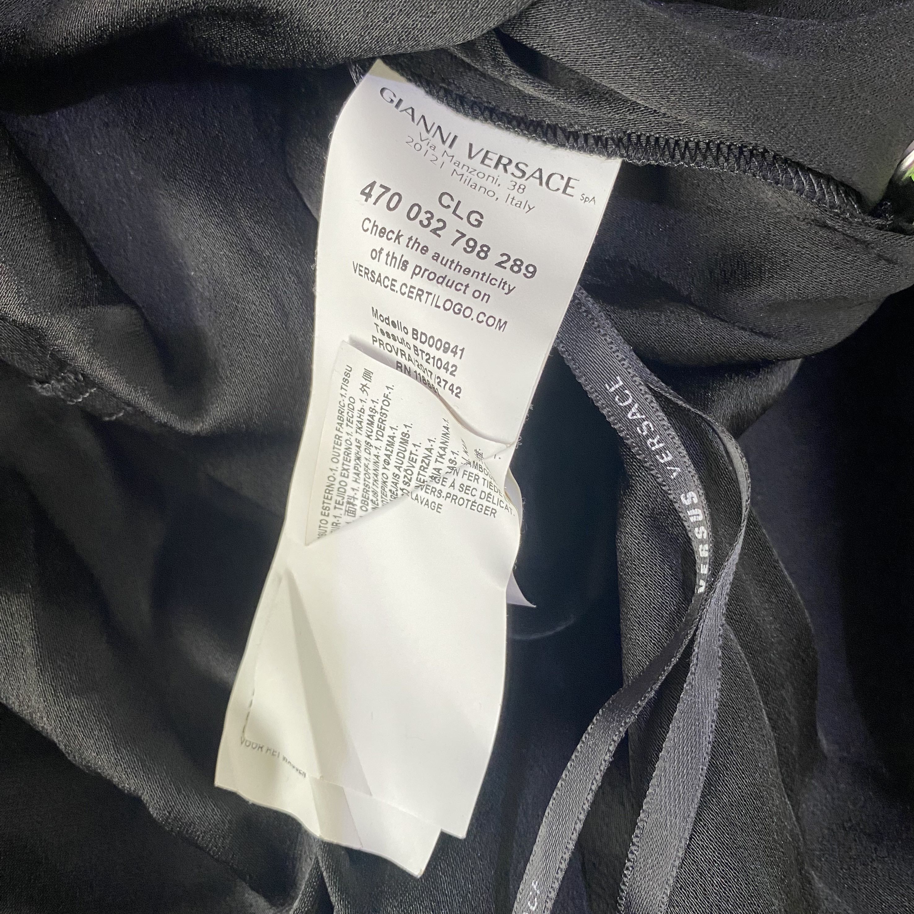 Versus Versace Black Green Lace Up Dress Size XS / US 0-2 / IT 36-38 - 10 Thumbnail