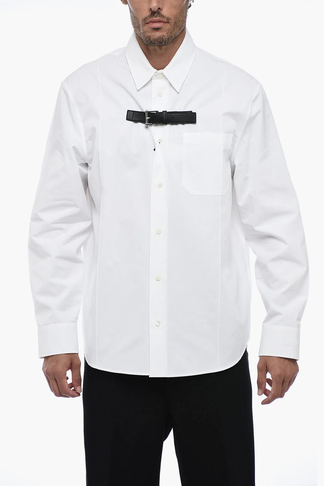 Versace og1mm0426 Long-Sleeve Shirt in White Size US S / EU 44-46 / 1 - 1 Thumbnail