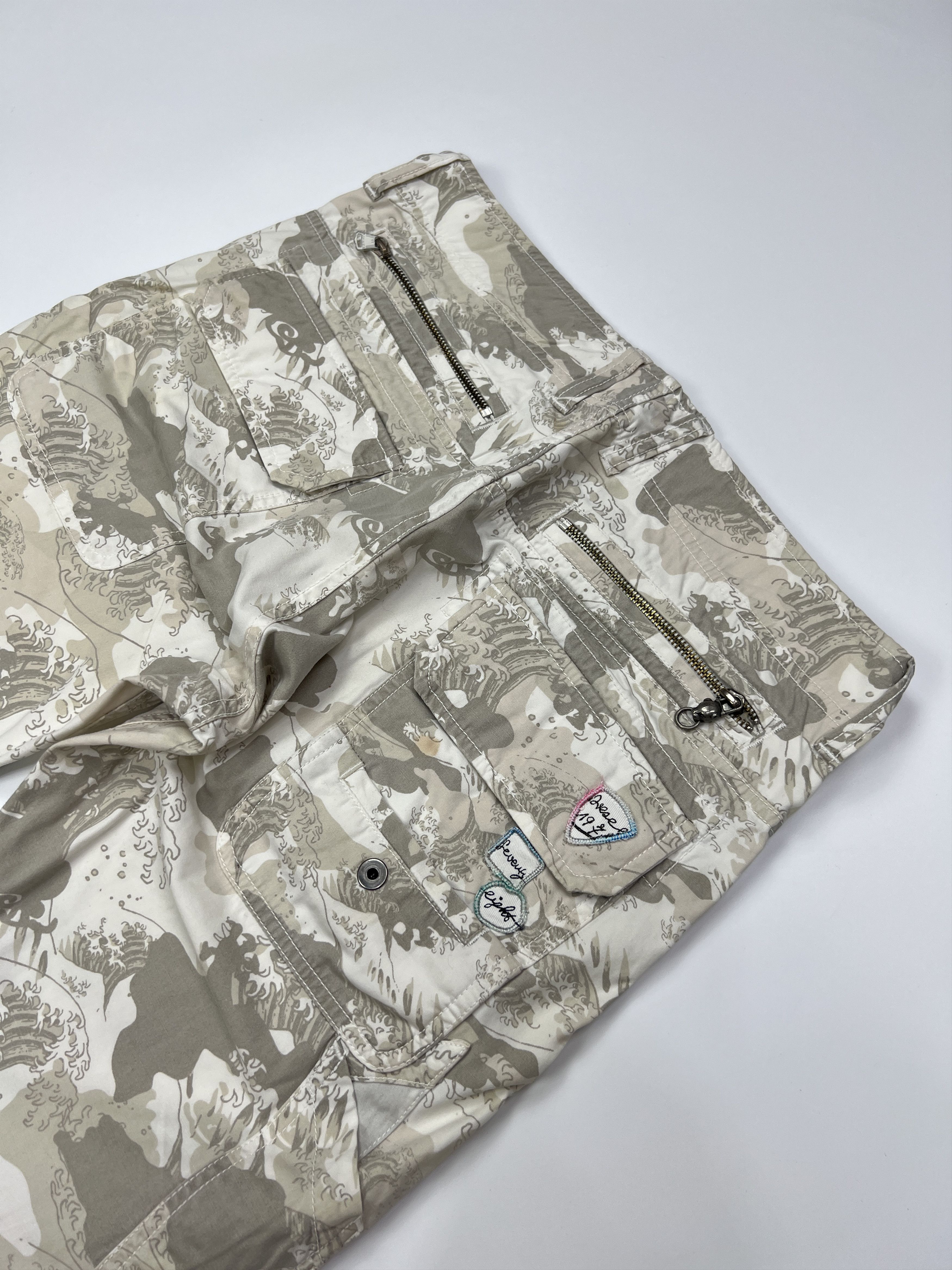 Diesel Katsushika Hokusai Waves Allover Pattern Denim Diesel Japan Size US 31 - 6 Thumbnail