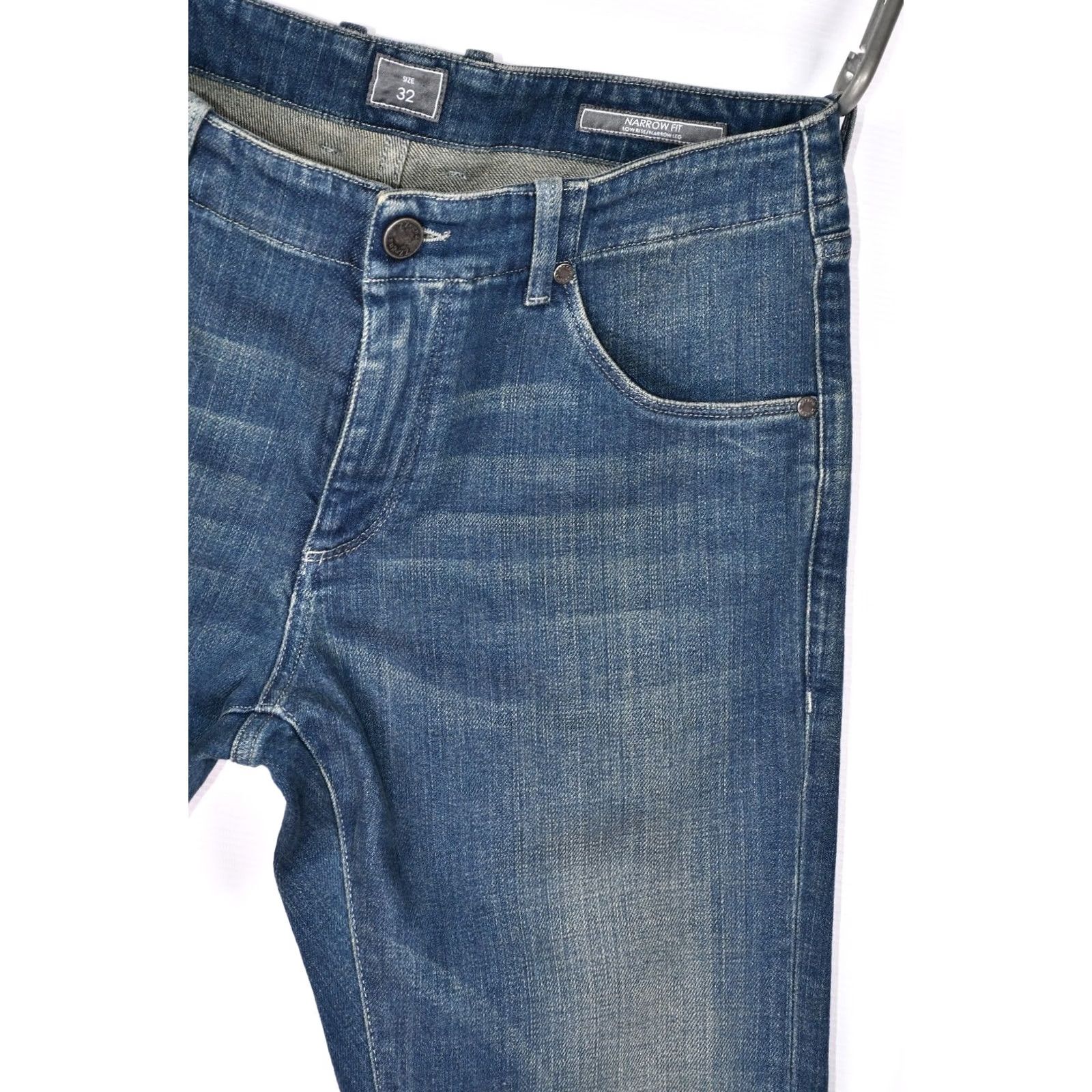 Z Zegna Z Zegna Jeans Narrow Fit Low Rise Men 32 Regular Blue Denim 98% Cotton 2% Elastane Plain Solid Vintage No 90s not applicable Size US 32 / EU 48 - 6 Thumbnail
