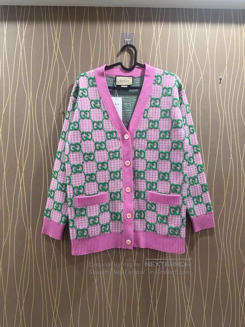Gucci Gucci Pink old-flowered cardigan coat Size XS / US 0-2 / IT 36-38 - 1 Thumbnail