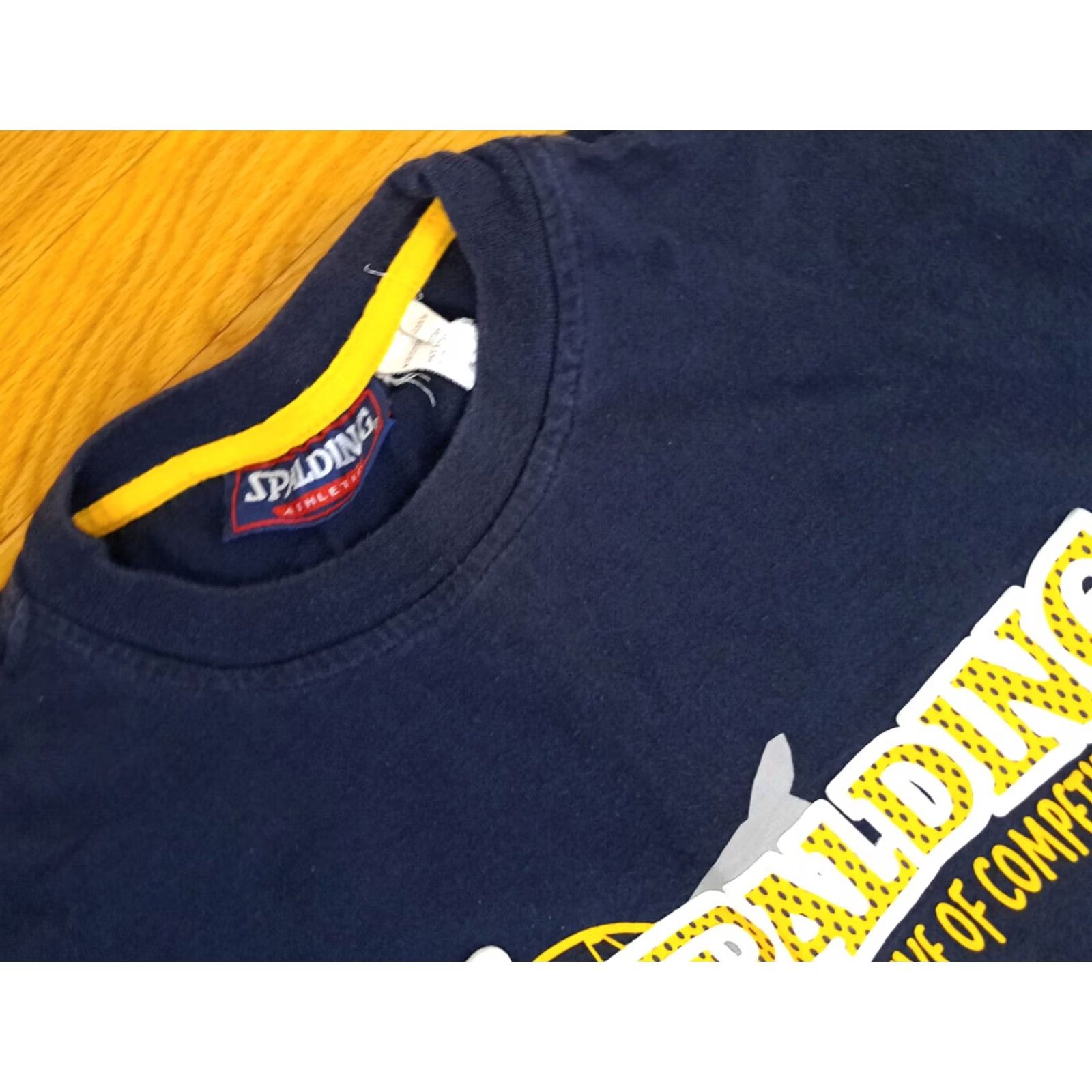 Spalding VINTAGE Spalding T-Shirt Classic Drive to Competion Medium Crew Neck Short Sleeve Blue Cotton canvas 1990s Unisex Adults Mens Womens Size US M / EU 48-50 / 2 - 2 Thumbnail