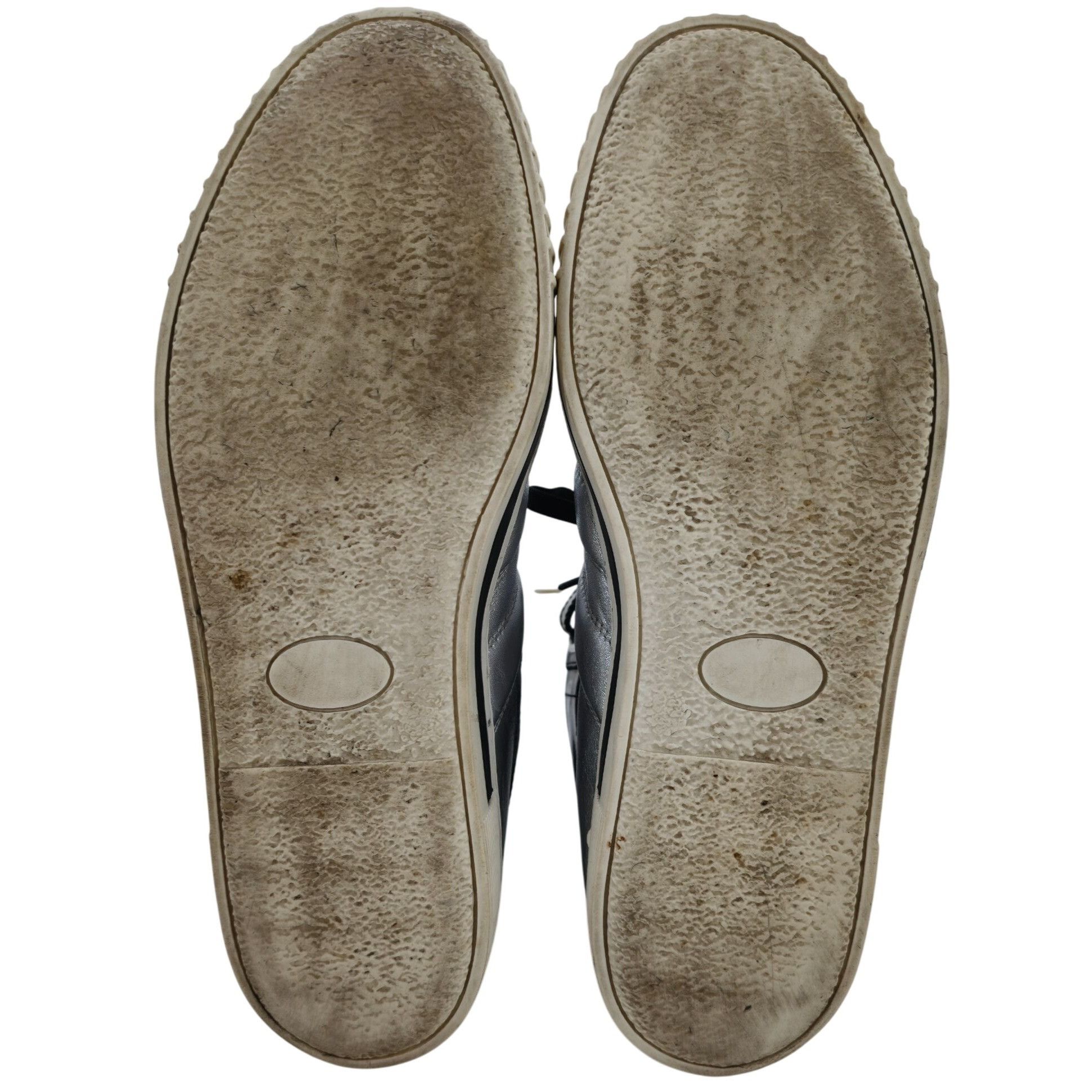 Alessandro Dell'acqua Alessandro Dell'Acqua Black Silver Metallic Fashion High-top Size US 10.5 / EU 43-44 - 4 Thumbnail