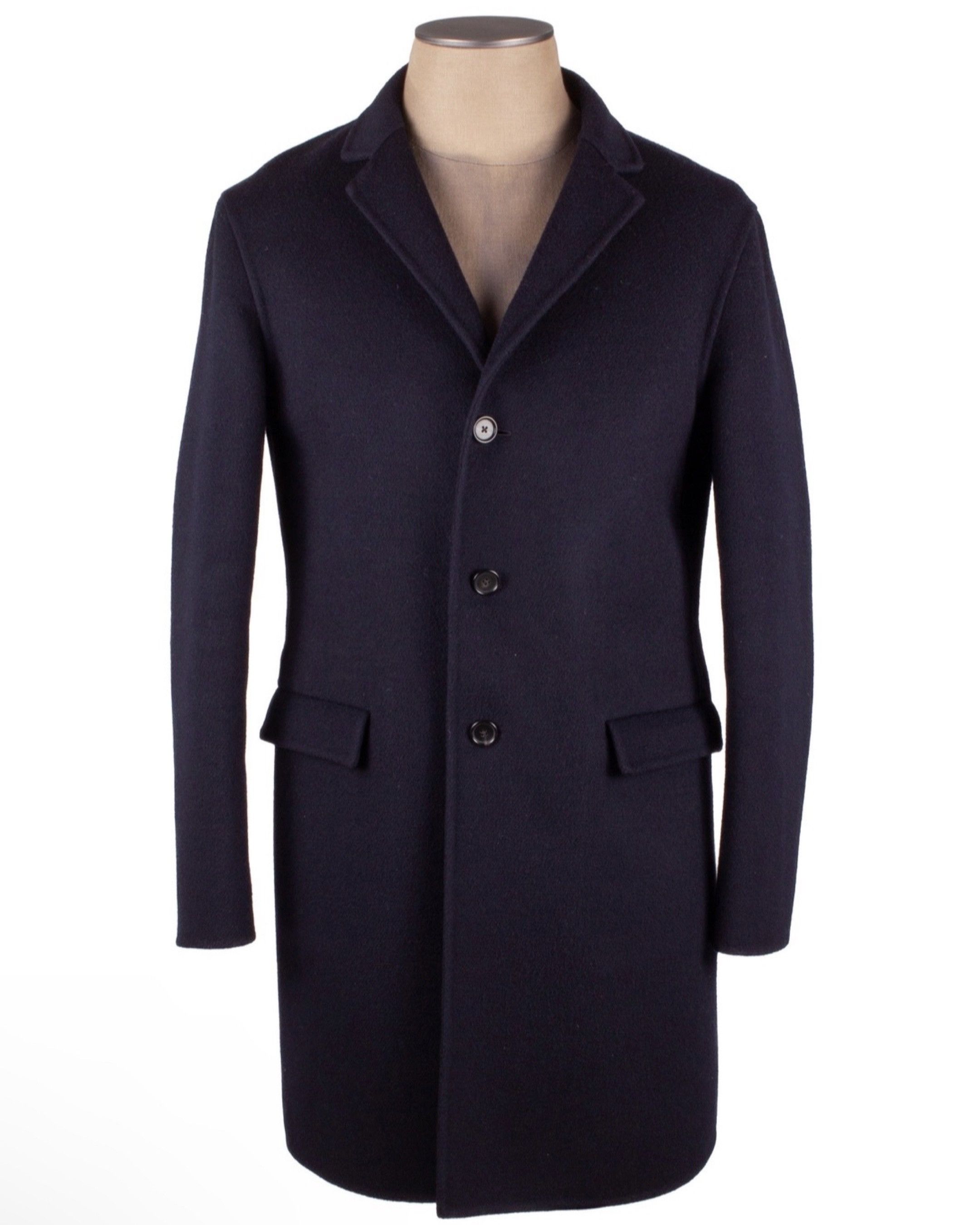 image of Jil Sander 2017 Navy Wool Classic Coat, Men's (Size Medium)