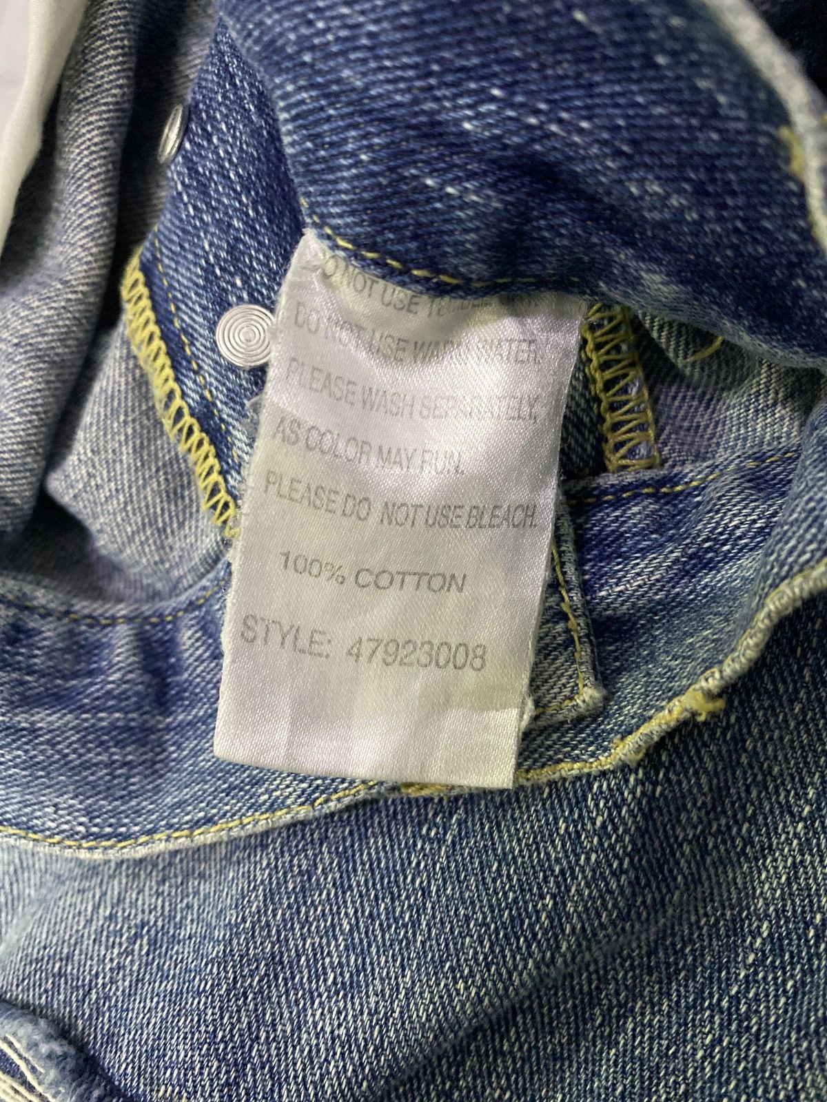 If Six Was Nine Universal Jean Ripped Distressed Art Patch Straight Cut Size US 34 / EU 50 - 12 Thumbnail