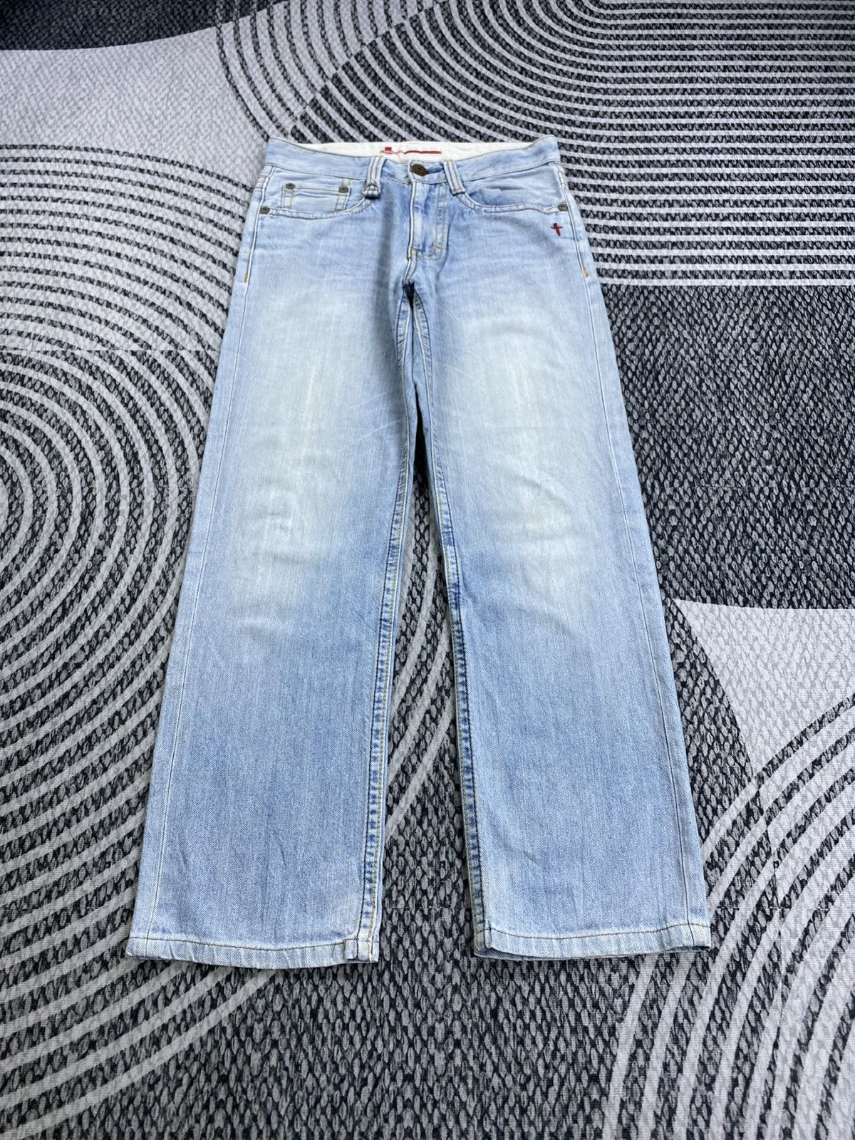 Japanese Brand Vintage Genoese Kapital Style Blue Washed Denim Jeans Size US 30 / EU 46 - 1 Thumbnail