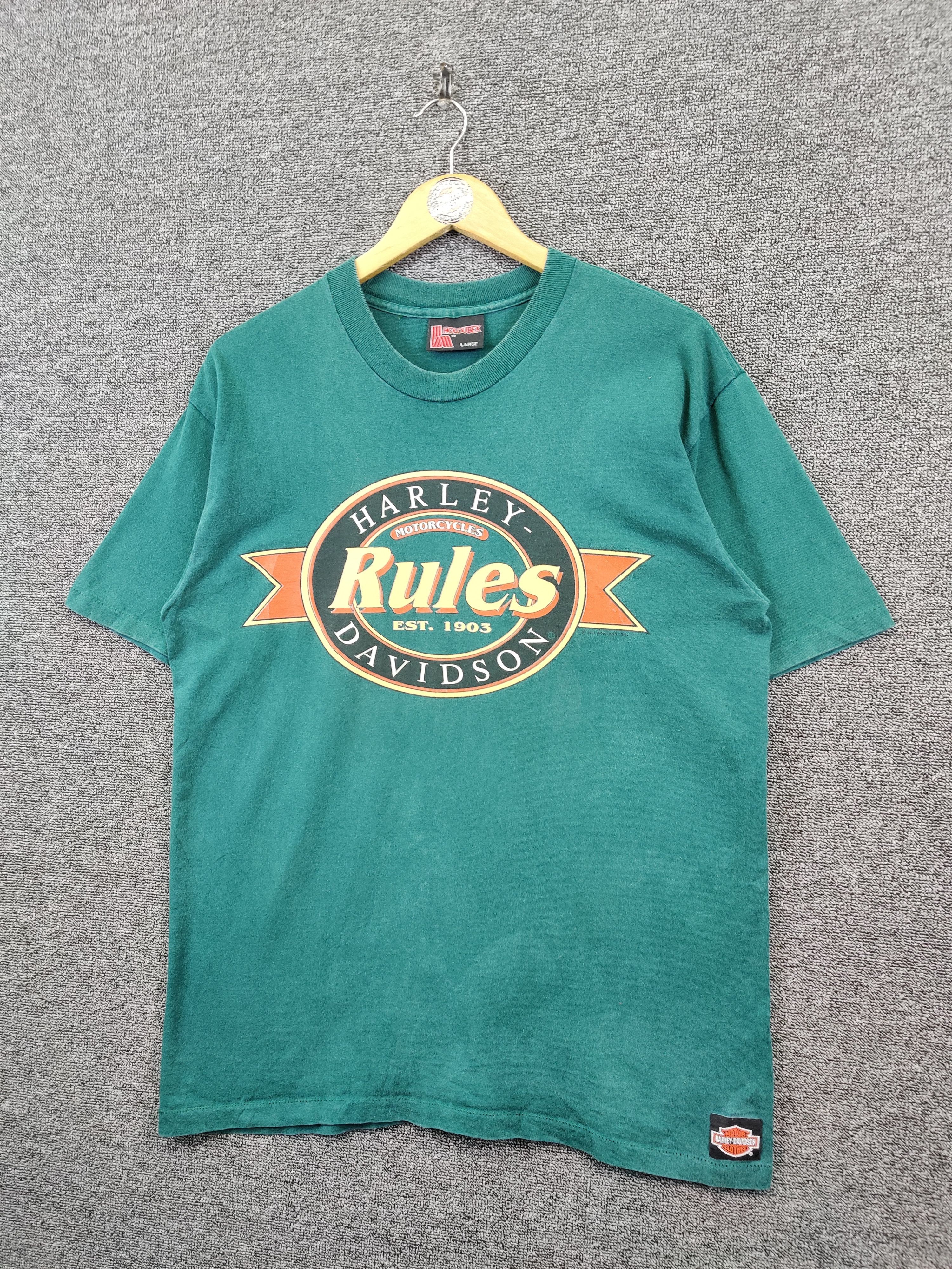 Harley Davidson Vintage 90s Harley Davidson Augusta North Country Tshirt Size US L / EU 52-54 / 3 - 2 Thumbnail