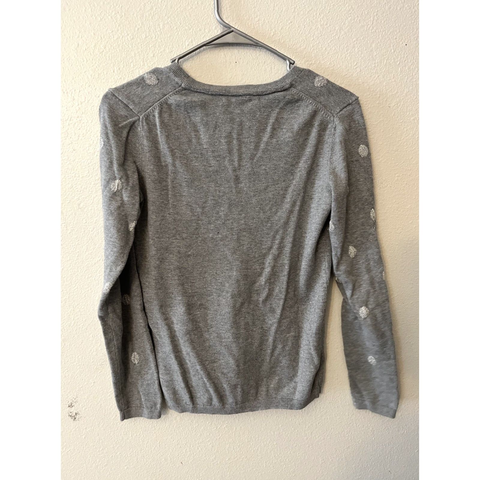 Tommy Hilfiger Tommy Hilfiger Gray White Polka Dot V Neck Pullover Sweater Womens XS Size Pullover Casual Womens Size XS / US 0-2 / IT 36-38 - 3 Thumbnail