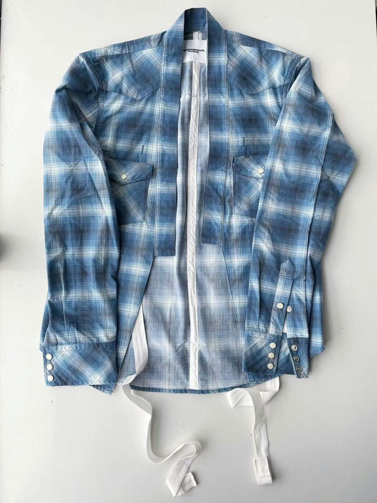Takahiromiyashita The Soloist. Takahiro Miyashita Plaid Robe Coat Size US M / EU 48-50 / 2 - 1 Thumbnail