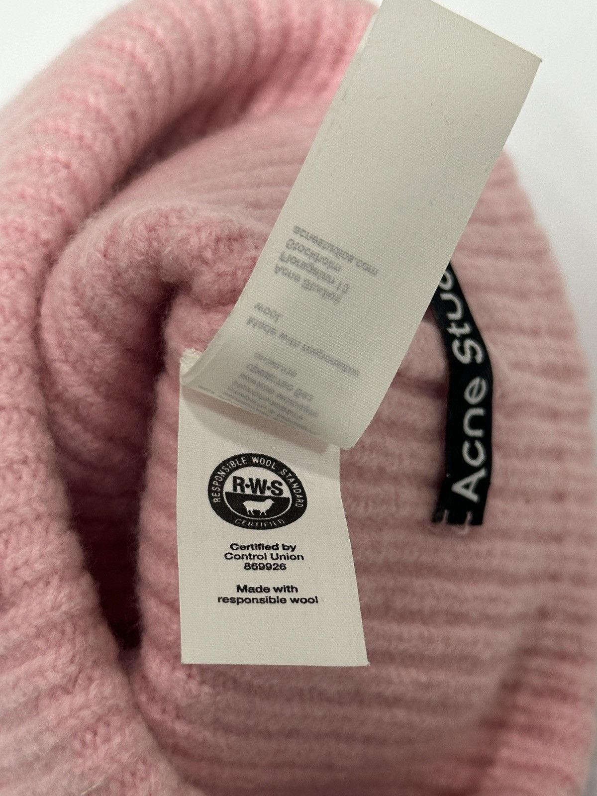 Acne Studios Acne Studios Face Logo Wool Pink Beanie Hat Size 56 cm Size ONE SIZE - 7 Thumbnail
