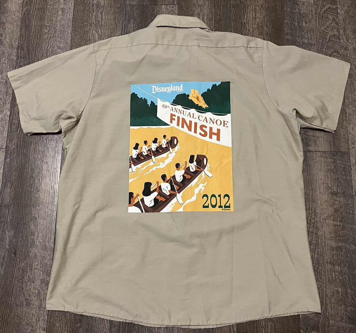 Disney Disneyland Annual Canoe Finish Canoe Official Employee Shirt Size US XL / EU 56 / 4 - 1 Thumbnail