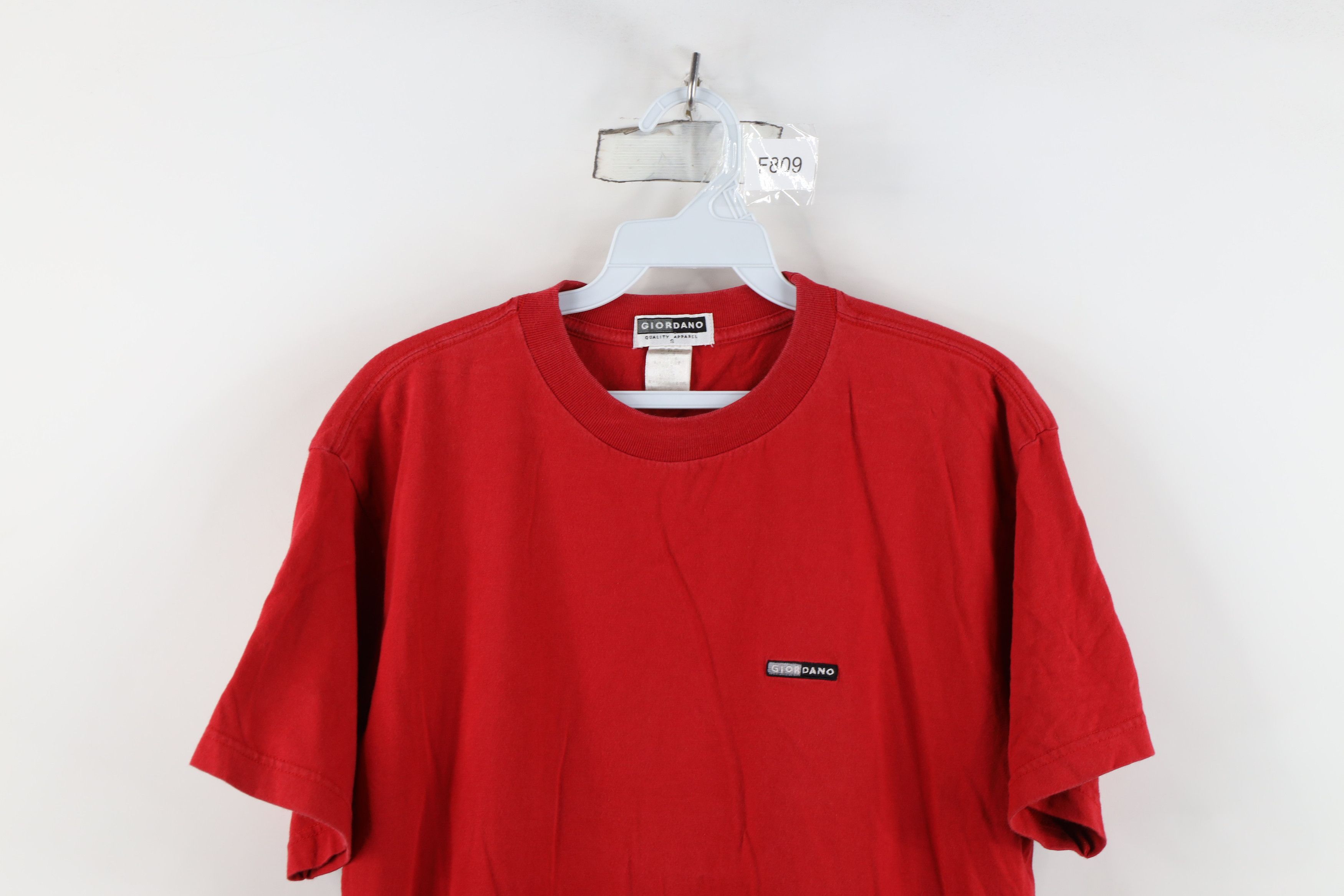 Vintage Vintage 90s Streetwear Giordano Short Sleeve T-Shirt Red Size US S / EU 44-46 / 1 - 2 Thumbnail