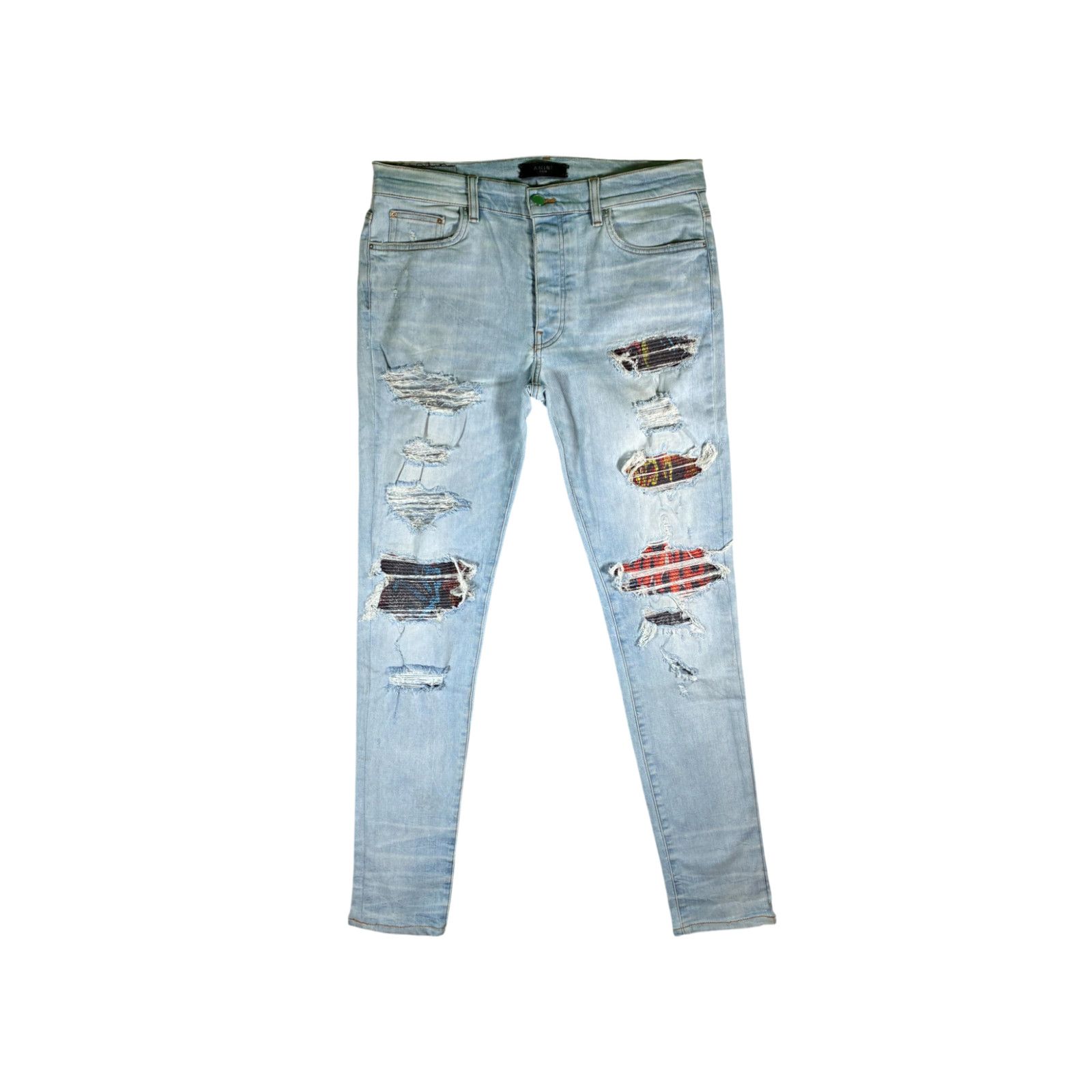 Amiri Amiri MX1 Floral Patch Light Wash Jeans Size US 36 / EU 52 - 1 Thumbnail