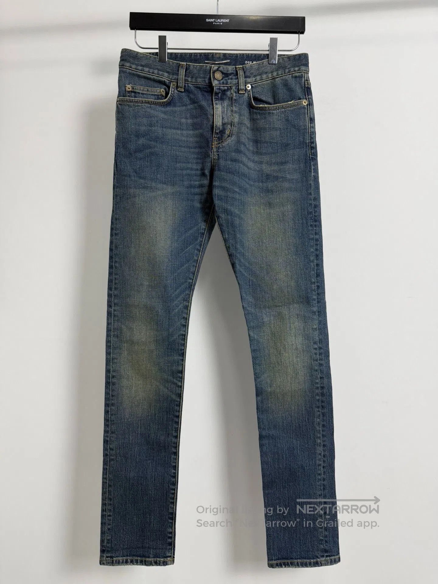 Saint Laurent Paris Saint Laurent Blue Washed Denim Jeans. Size US 29 - 1 Thumbnail