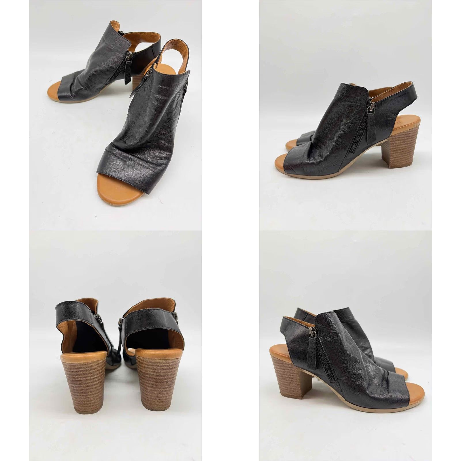 Vintage Biza Black Size 39 Block Heels Size US 9 / IT 39 - 8 Thumbnail