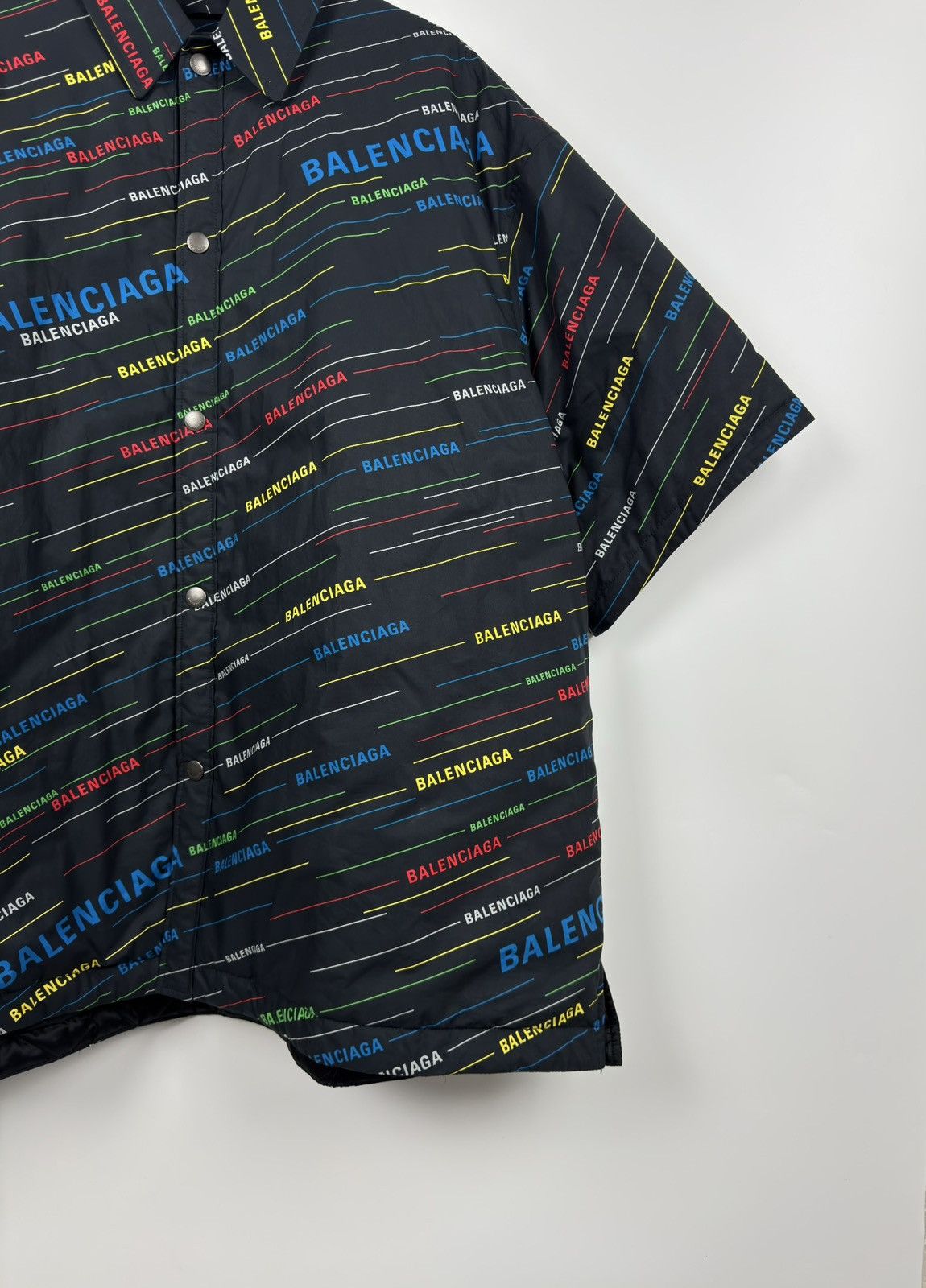 Balenciaga Balenciaga Rainbow Logo Padded Bottom OverShirt/Jacket Size US S / EU 44-46 / 1 - 3 Thumbnail