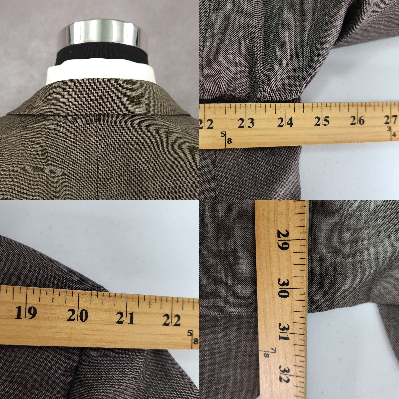 Vintage Hickey Freeman Blazer Mens 48 Gray Worsted Wool Sports Coat Jacket 2 Buttons Size 48R - 8 Thumbnail