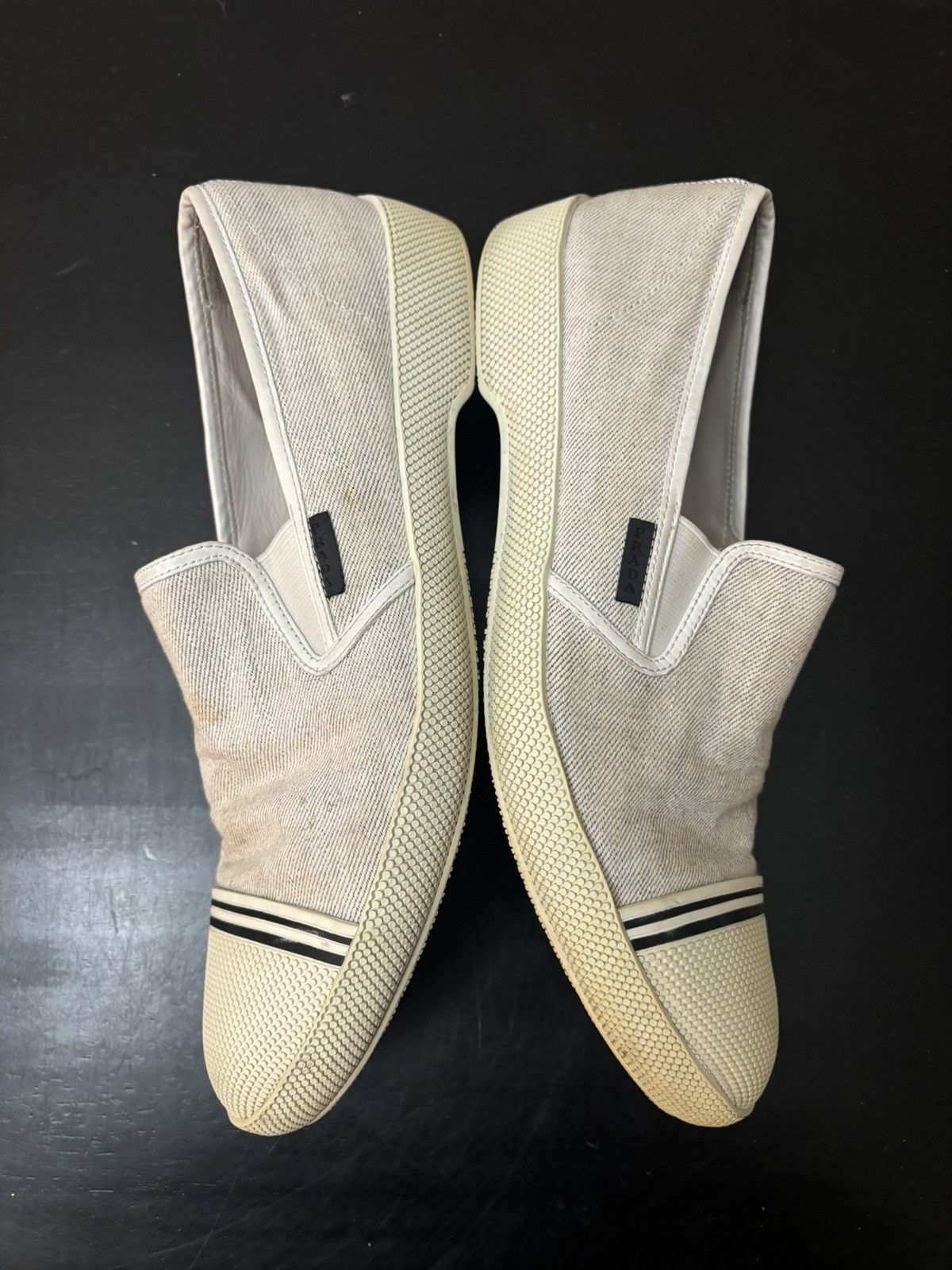 Prada Prada Slip On Denim Sneakers Grey White Size US 9 / EU 42 - 4 Thumbnail