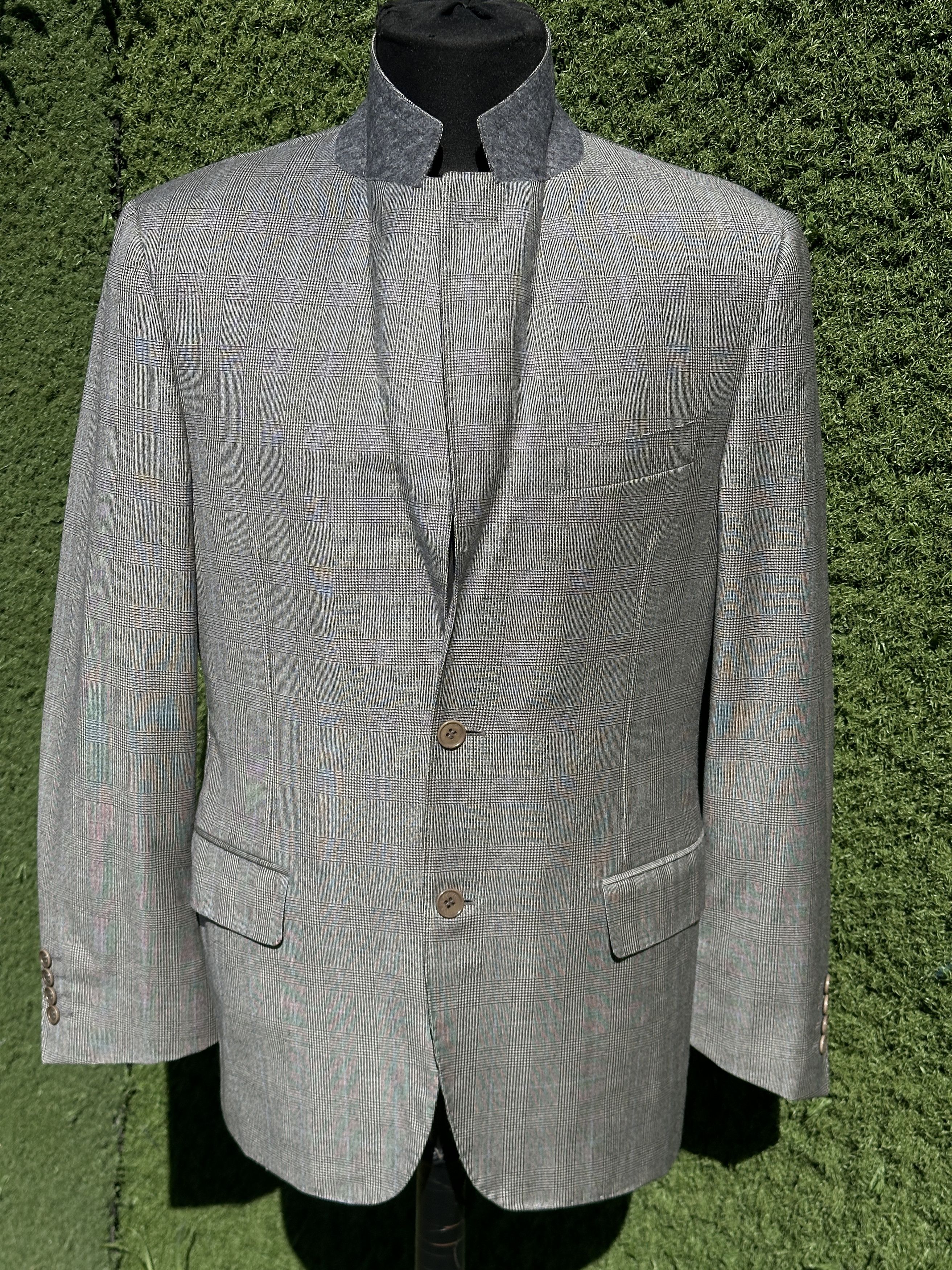 Canali Canali Virgin Wool Prince of Wales Blazer 50R Formal Jacket Size 50R - 5 Thumbnail
