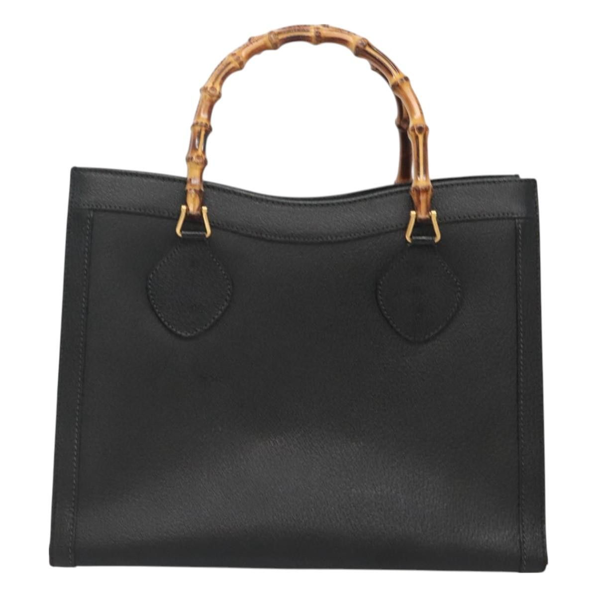 Gucci GUCCI Bamboo Hand Bag Leather Black Gold 002 2853 0260 0 Size ONE SIZE - 3 Thumbnail