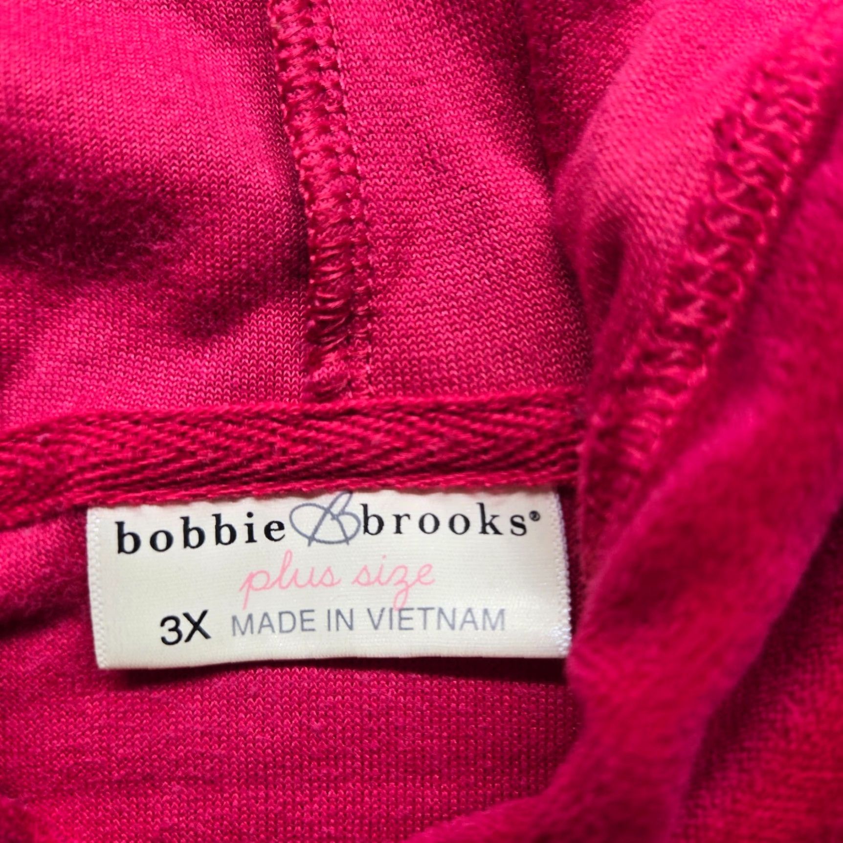 Vintage Bobbie Brooks Red Full Zip Hoodie Sweater Long Sleeve Adult Women's Plus Size 3X Size XXL / US 16-18 / IT 52-54 - 3 Thumbnail