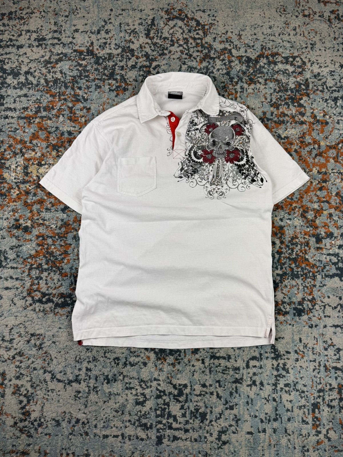 No Fear Vintage Y2K No Fear studded skull jesse pinkman style polo Size US L / EU 52-54 / 3 - 2 Thumbnail