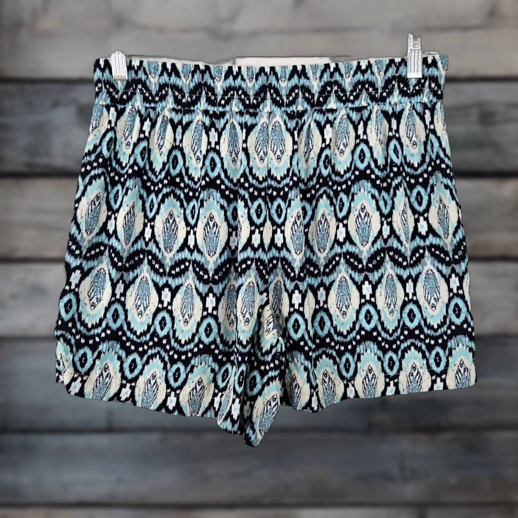 Wildfox Wildfox Womens Shorts Medium Blue Black Pull On High Rise Rayon Size 32" / US 10 / IT 46 - 1 Thumbnail