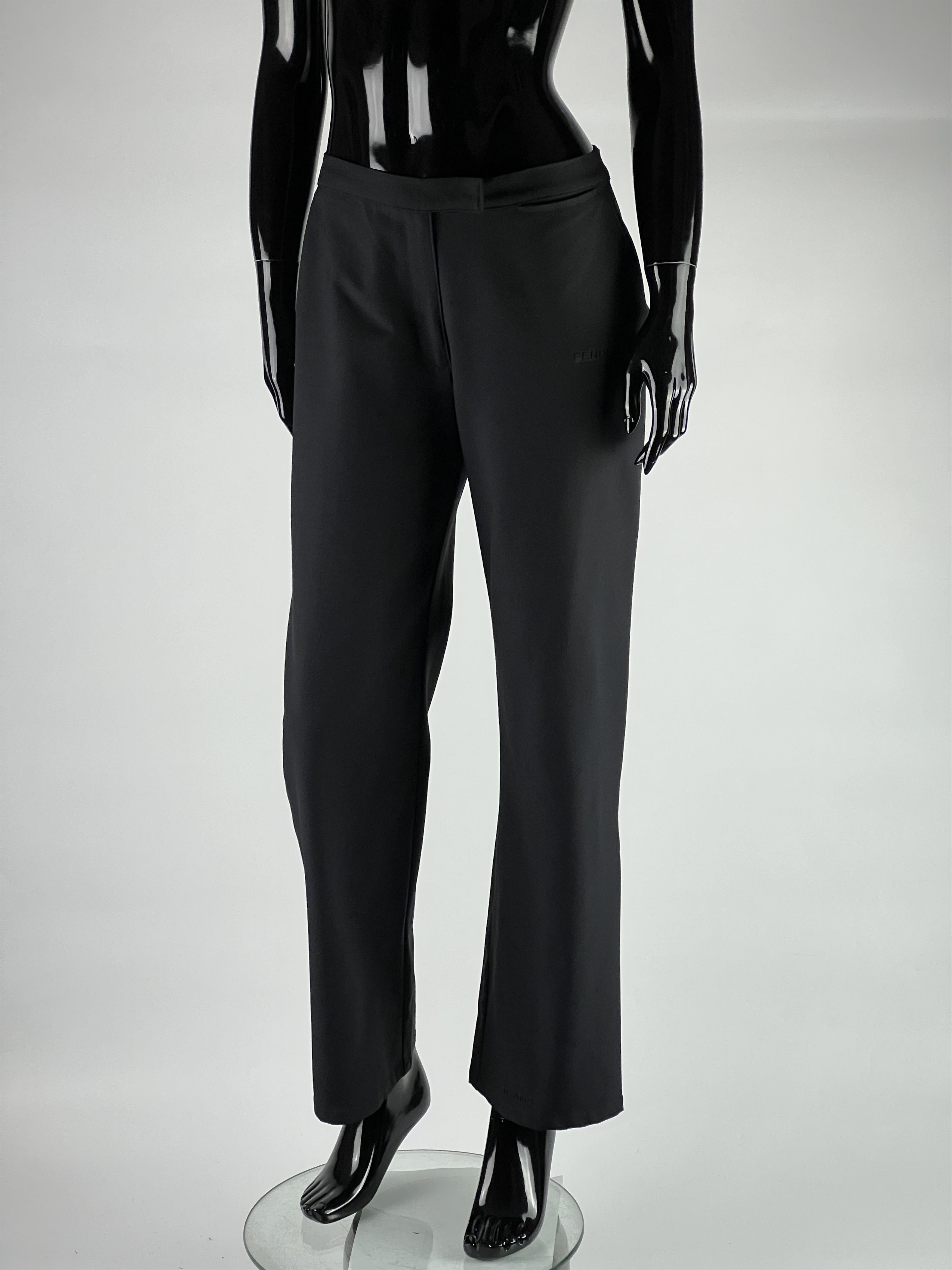 Fendi 90s Rare VTG Fendi Women's Black Pants Size 30" / US 8 / IT 44 - 2 Thumbnail