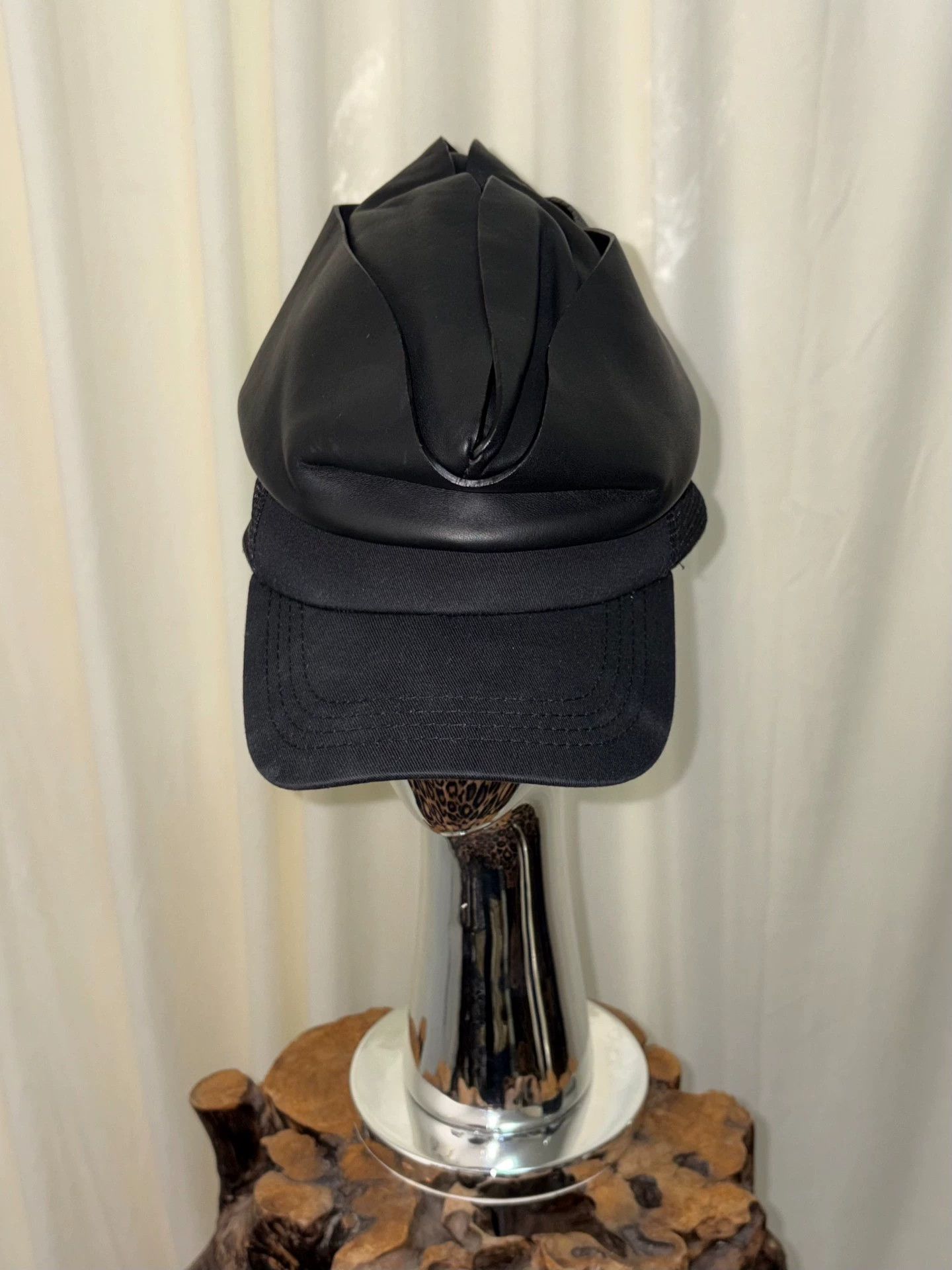 Dsquared2 Dsquared2 Leather Mesh Sailor Cap Size ONE SIZE - 3 Thumbnail