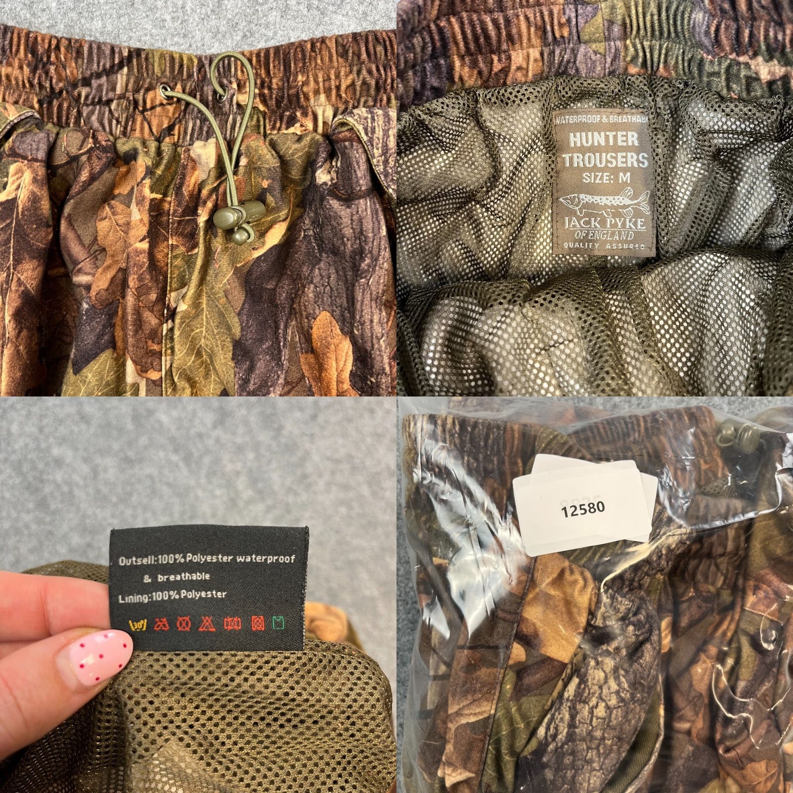 Realtree VINTAGE Jack Pyke Mens Trousers Camouflage Realtree Waterproof M Hunting Outdoors Pants Size US 31 - 8 Thumbnail