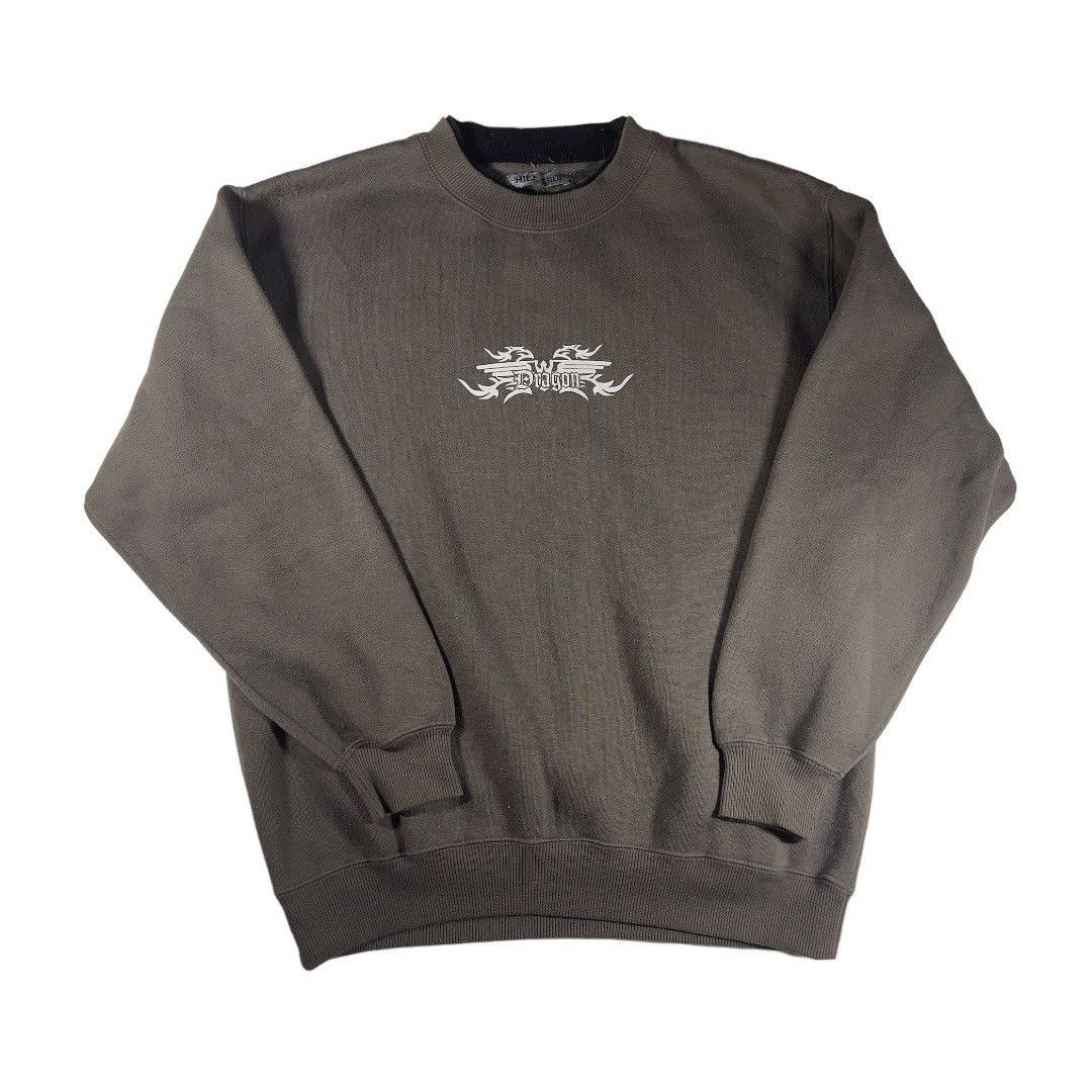 Japanese Brand HILL CROP Y2K Dragon Sweatshirt Size US M / EU 48-50 / 2 - 2 Thumbnail