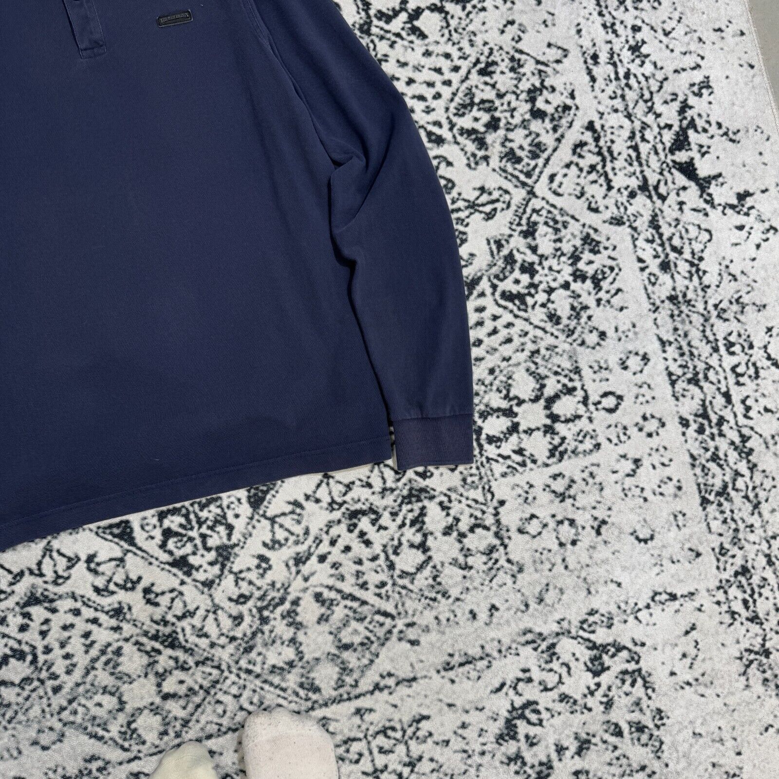True Religion × Vintage Vintage True Religion Navy Cotton Polo Rugby Shirt Size L Size US L / EU 52-54 / 3 - 3 Thumbnail