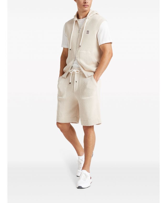Brunello Cucinelli o1la1rc1a0425 Bermuda Short in Beige Size US 32 / EU 48 - 2 Thumbnail