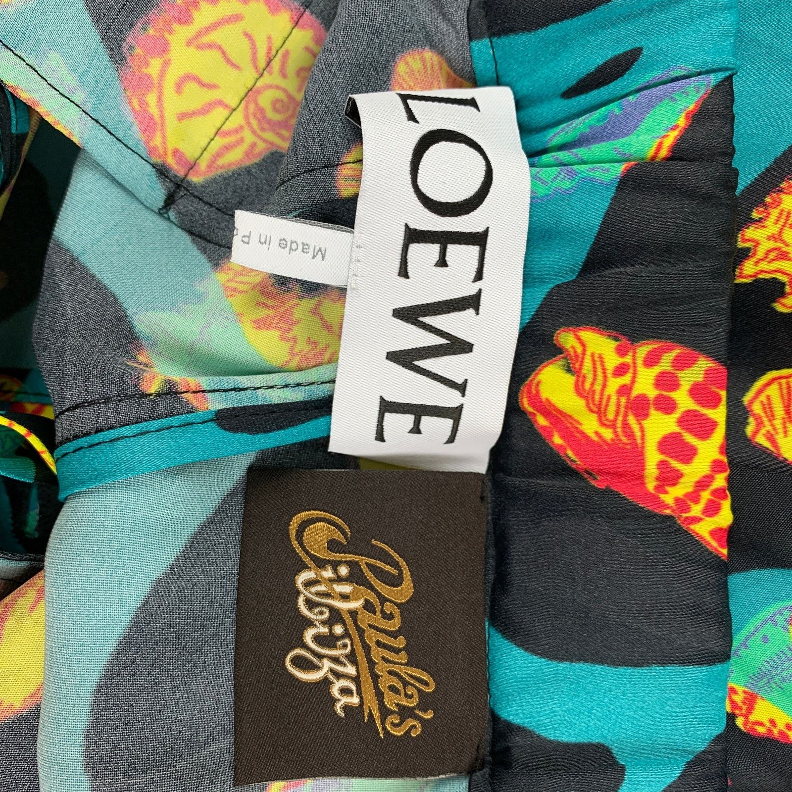 Loewe Multi-Color Viscose Shell Print Drawstring Casual Pants Size 28" / US 6 / IT 42 - 5 Thumbnail