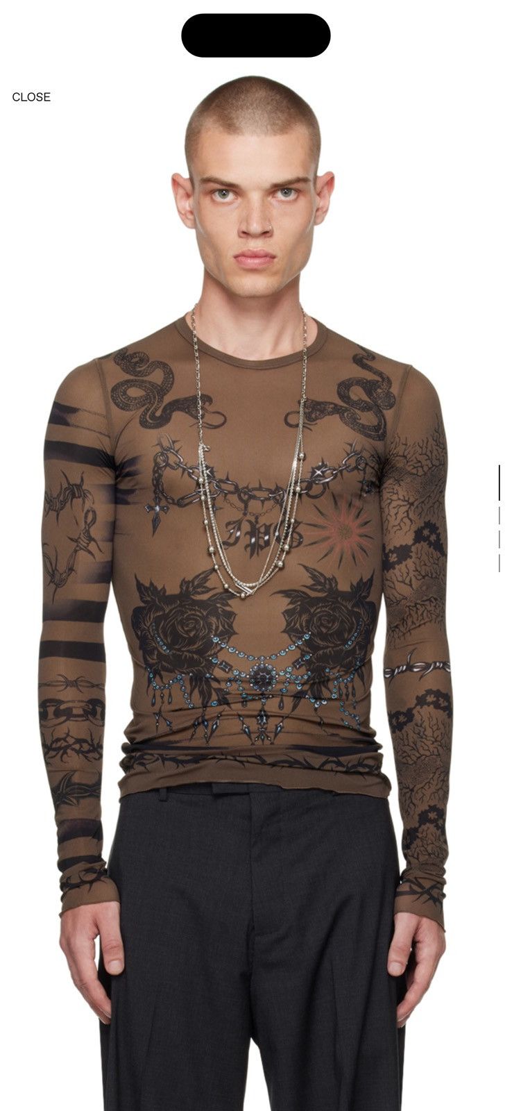 Jean Paul Gaultier Jean Paul Gaultier KNWLS Tattoo Longsleeve Size US XS / EU 42 / 0 - 1 Thumbnail
