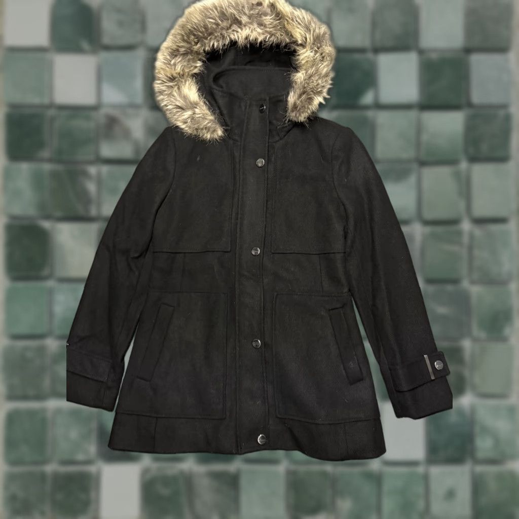 Kenneth Cole **KENNETH COLE Women Small Black Hooded Wool Blend Career Coat NEW** User: KENNETH COLE Women Small Black Hooded Wool Blend Career Coat NEW Size S / US 4 / IT 40 - 1 Thumbnail