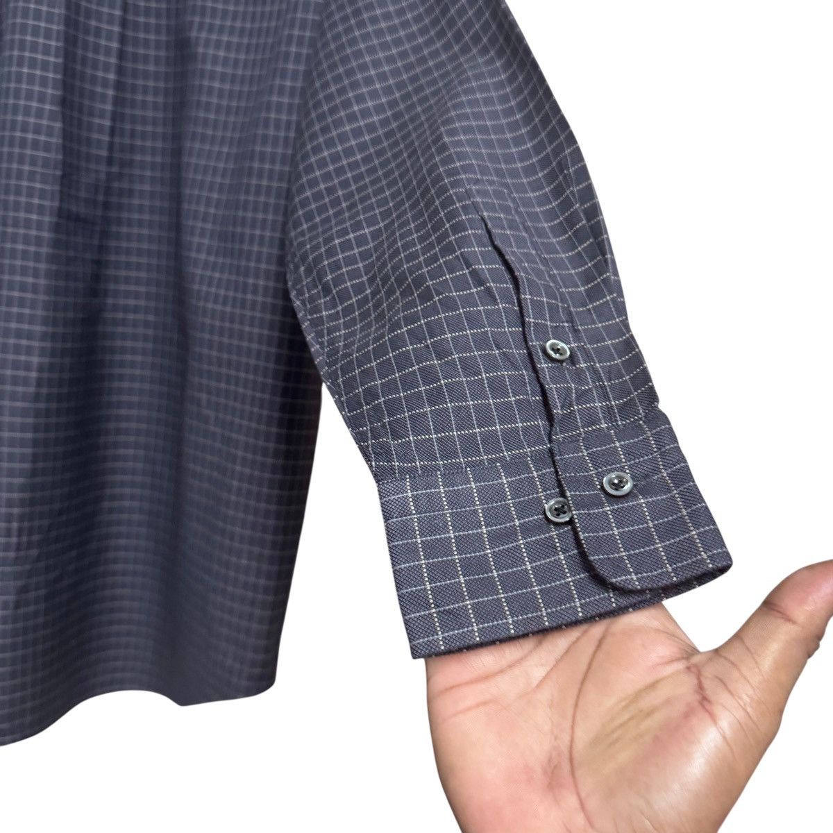 Burberry Burberry Gray Plaid Button Down Longsleeve Shirt Size US L / EU 52-54 / 3 - 10 Thumbnail