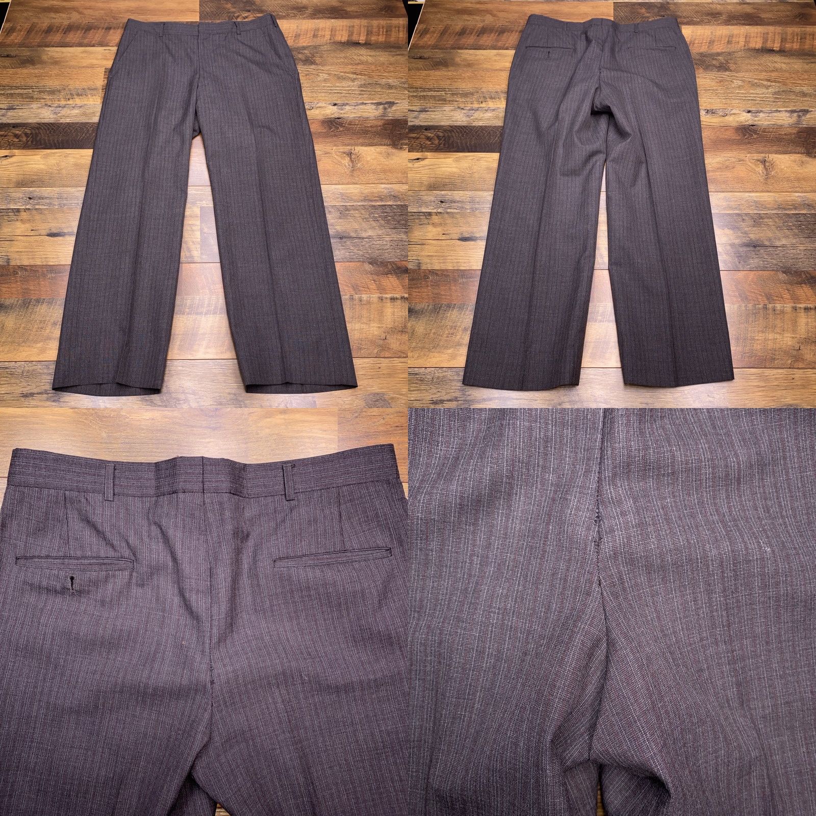 Hart Schaffner Marx Hart Schaffner Marx Suit 40R Gray Striped Wool 2 Piece USA 2 Piece Mens Jacket Pants 40 Waist 35 Inseam Regular Modern Classic Vintage N/A Size 40R - 10 Thumbnail