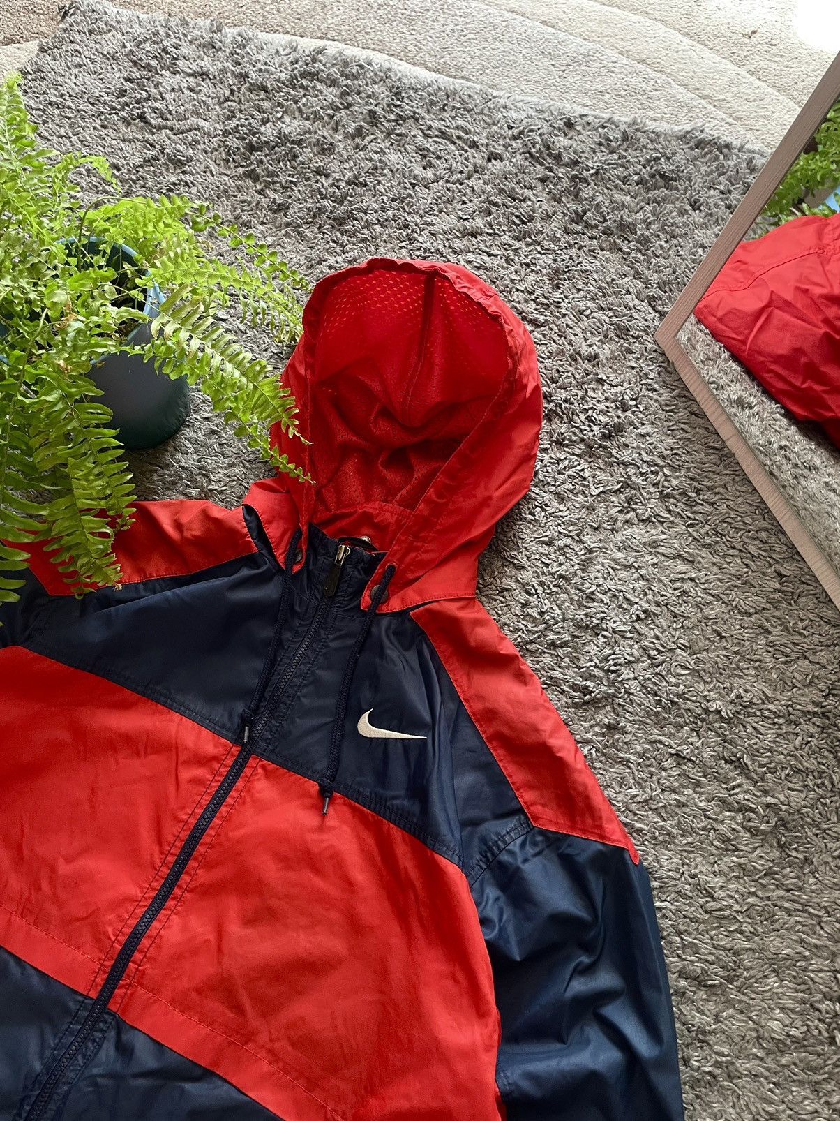 Nike × Vintage 90s Nike Vintage Light Jacket Streetwear Big Logo Swoosh Size US L / EU 52-54 / 3 - 13 Thumbnail