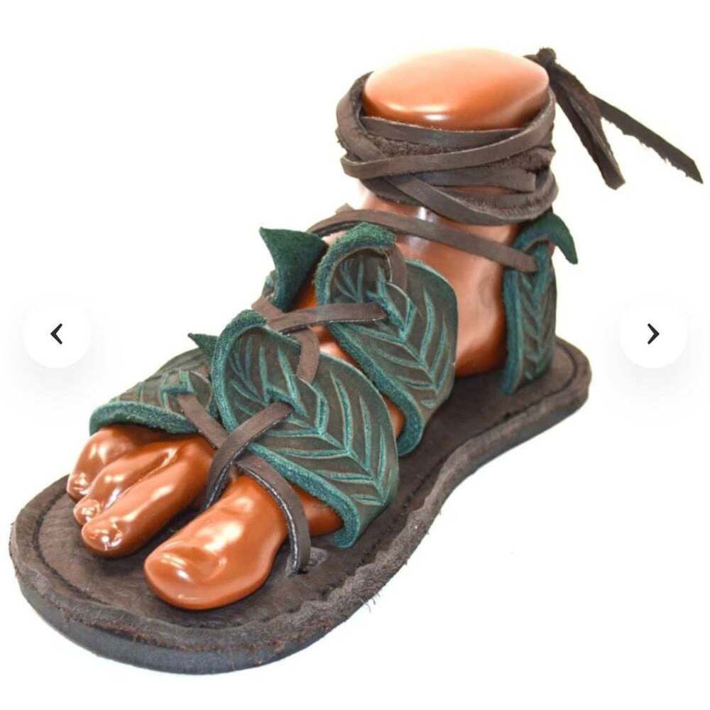 Other TreadLightGear Leather Leaf Gladiator Sandals Unisex Renaiss Size US 9.5 / IT 39.5 - 2 Thumbnail